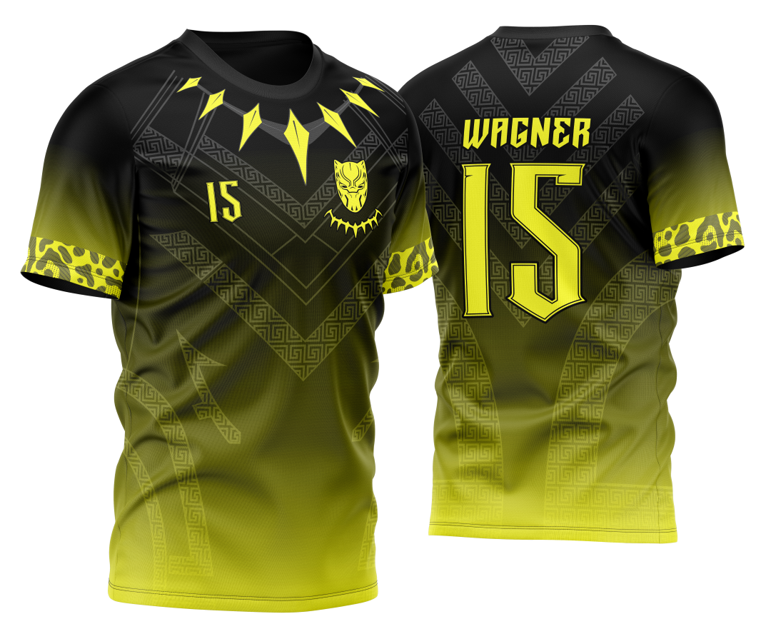 Arte Vetor Camisa InterClasse Pantera Negra Tribal