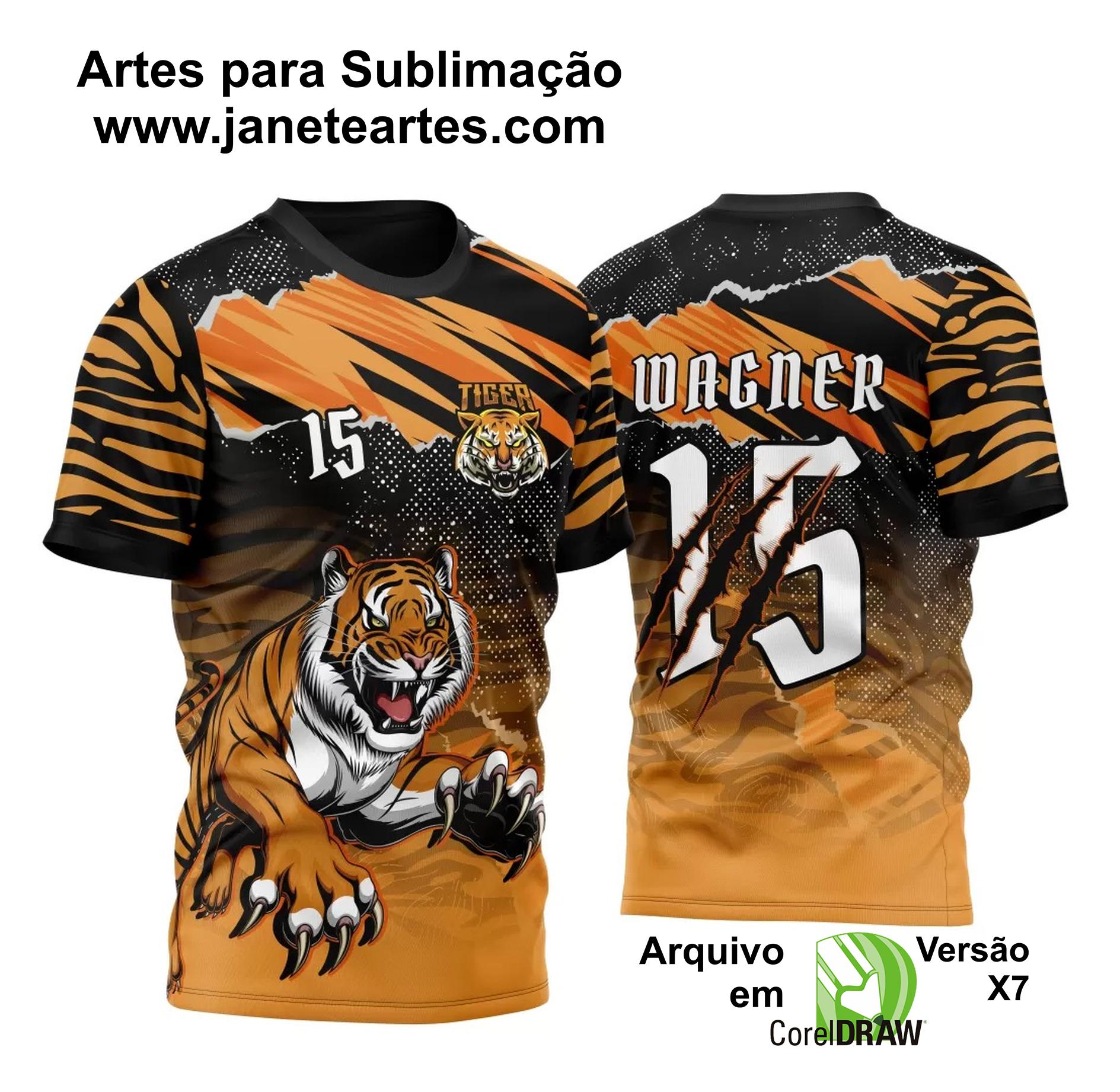 Arte Vetor Camisa InterClasse Tigres 2025 Modelo 1