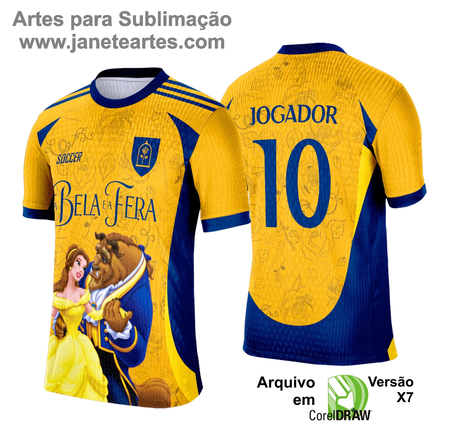 Arte Vetor Camisa Interclasse A Bela e a Fera - 0172