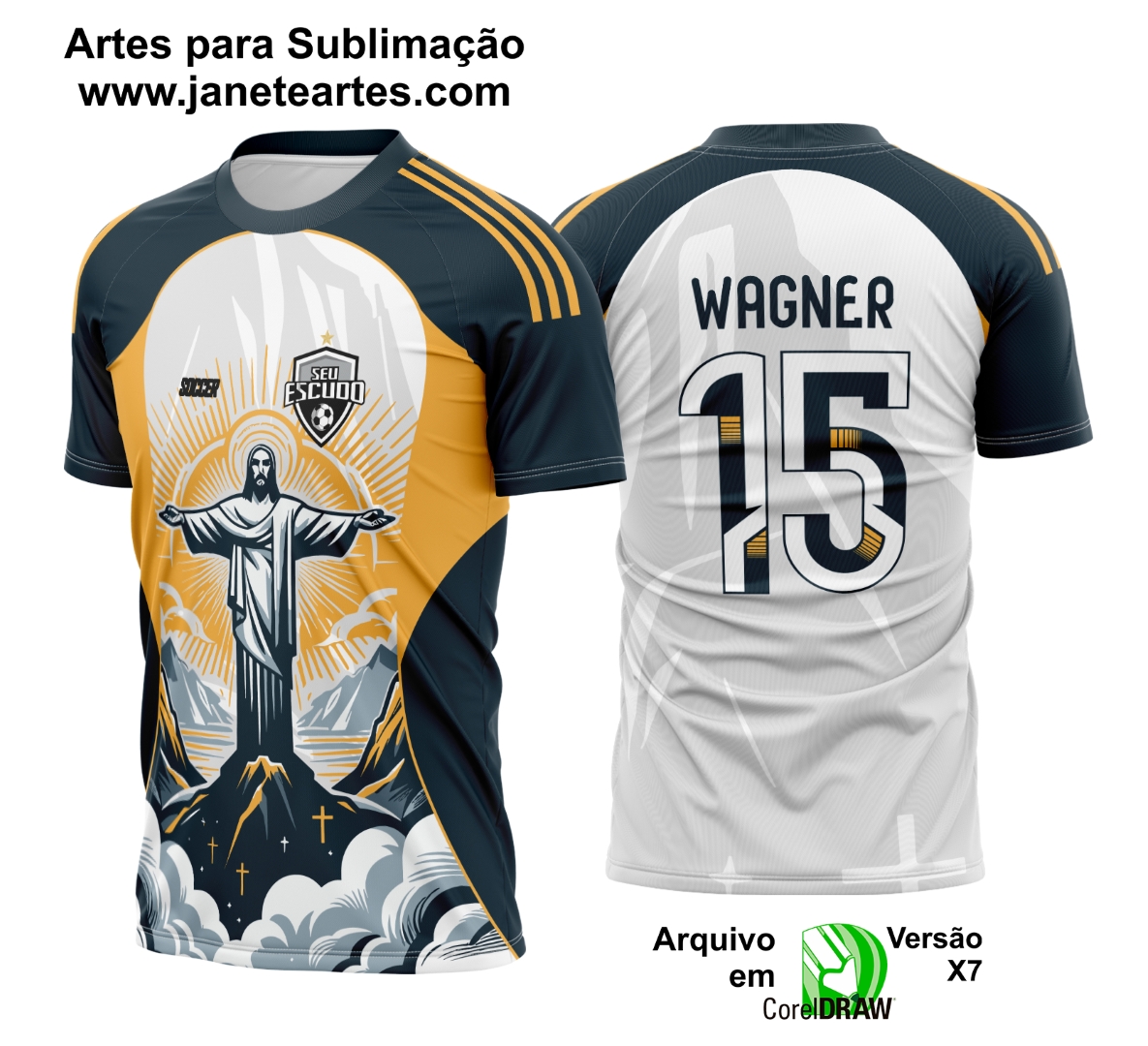 Arte Vetor Camisa Interclasse Cristo Redentor