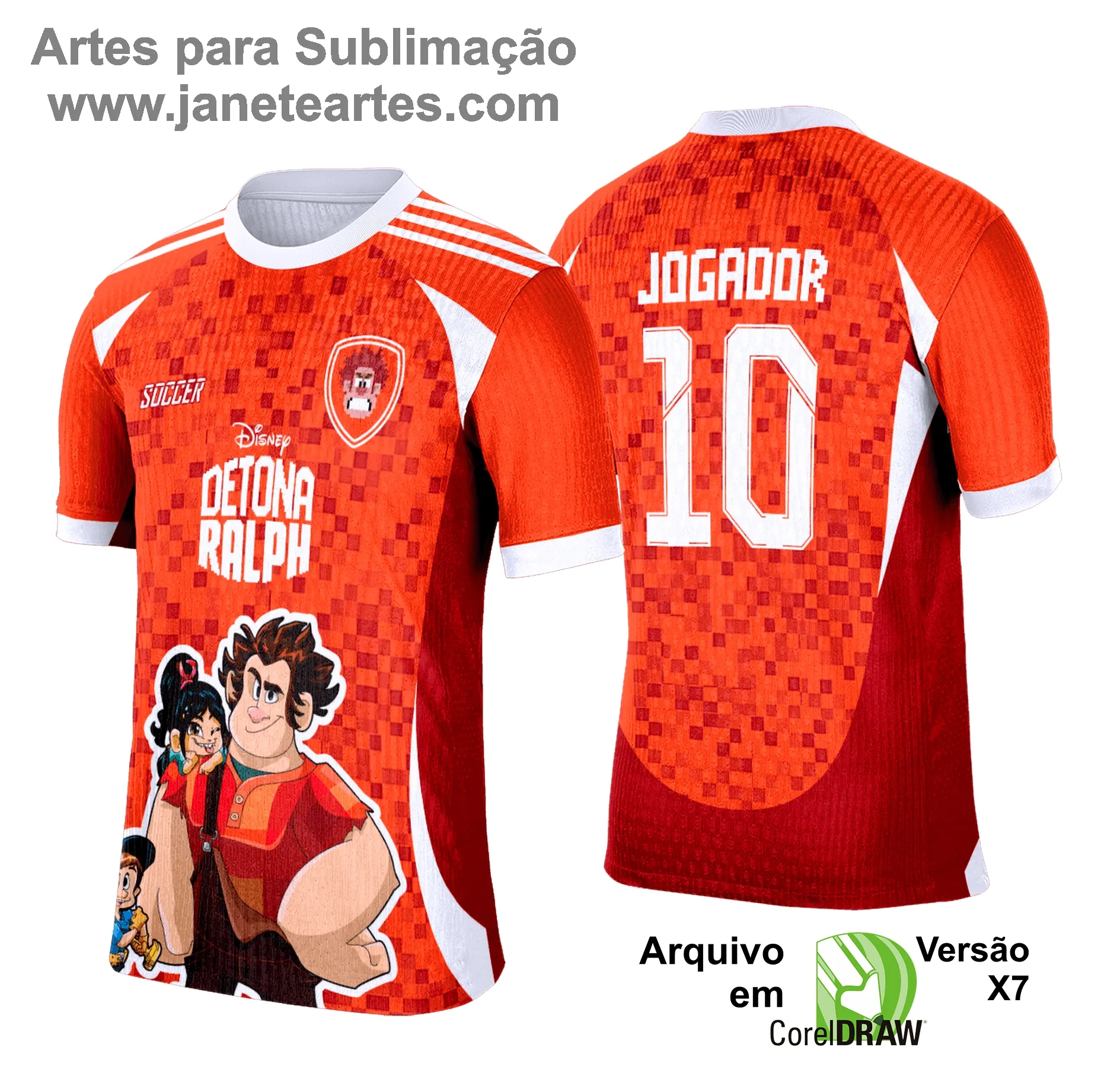 Arte Vetor Camisa Interclasse Detona Ralph - 0173 Arte Vetor Camisa Interclasse Detona Ralph - 0173