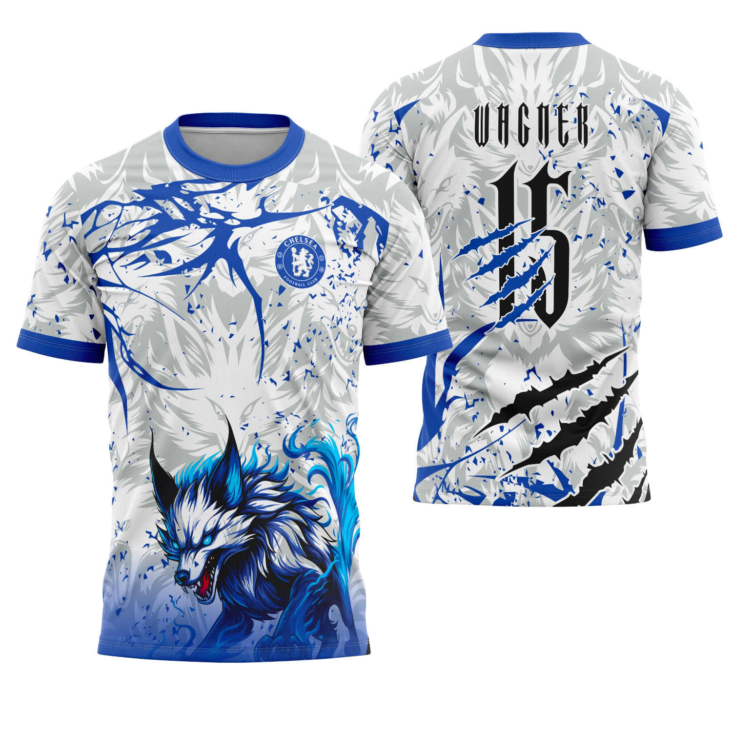 Camiseta unissex preta com logo no peito e estampa grande nas costas, inspiração Lobo Fogo 2025 Interclasse, ideal para evento e uso casual com estilo moderno.