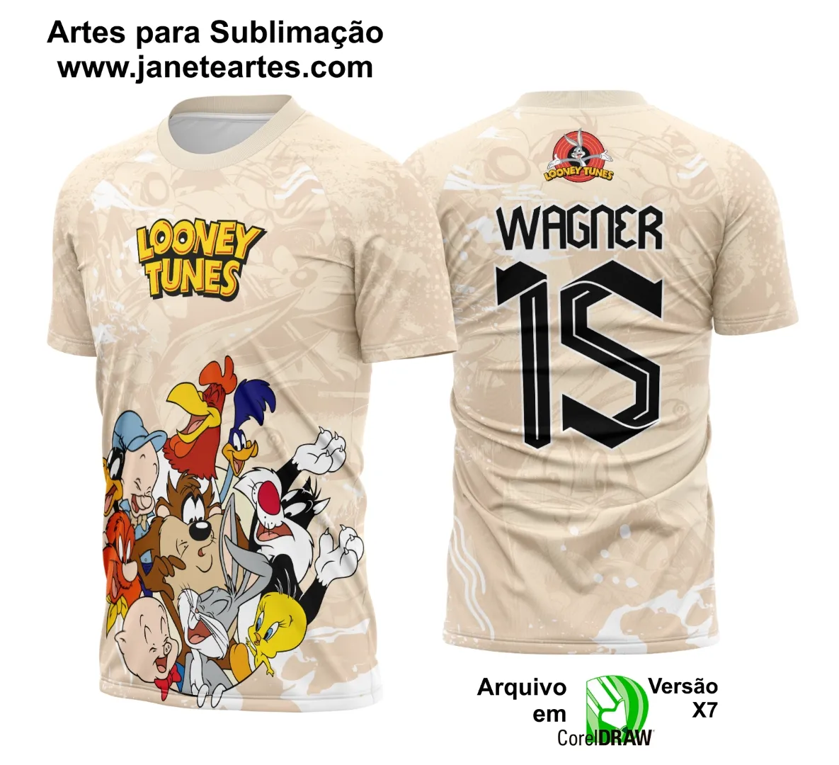 Arte Vetor Camisa Interclasse Looney Tunes 2025