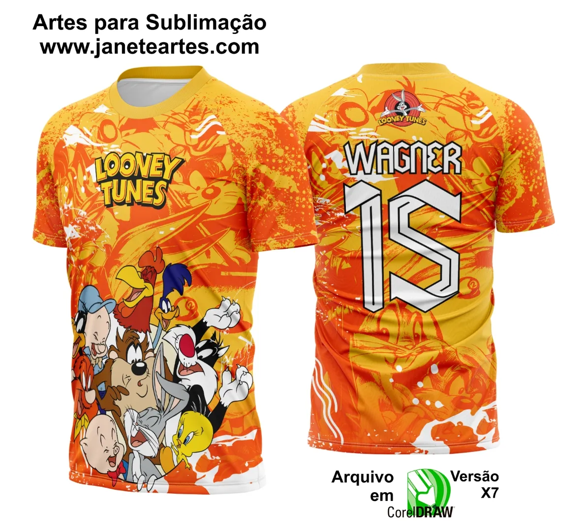 Arte Vetor Camisa Interclasse Looney Tunes 2025