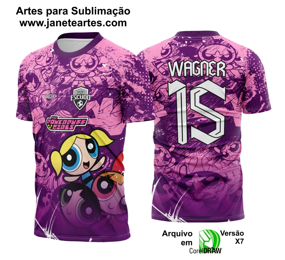 Arte Vetor Camisa Interclasse Meninas Superpoderosas 2025