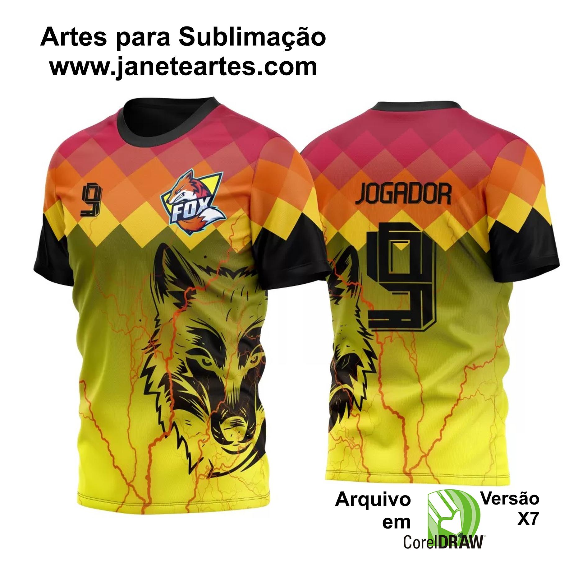 Arte Vetor Camisa Lobo InterClasse Degrade Poligonos