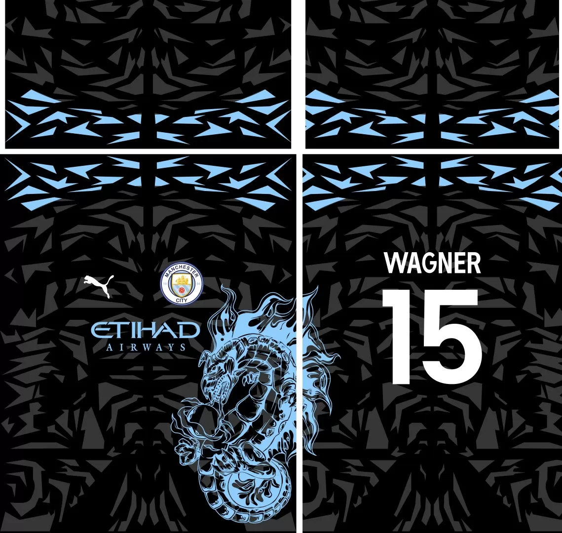 Arte Vetor Camisa Pré-Jogo Manchester City 2023-24