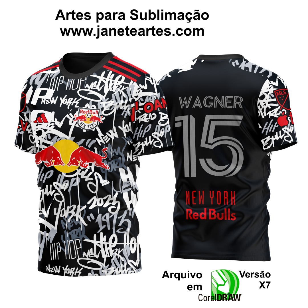 Arte Vetor Camisa New York Red Bulls Third  2023
