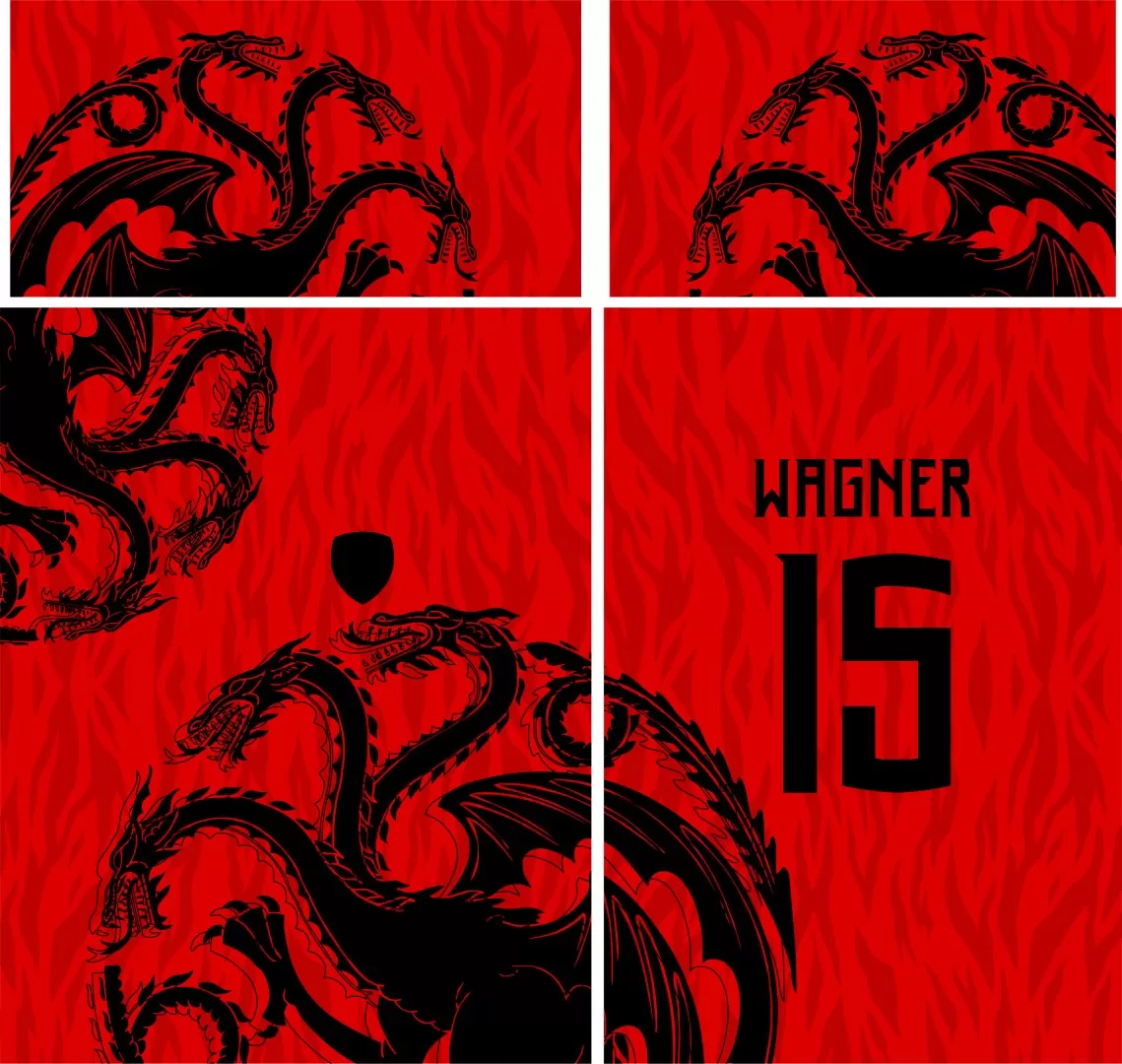 Arte Vetor Camisa Para InterClasse 2023 Dragão Vermelho