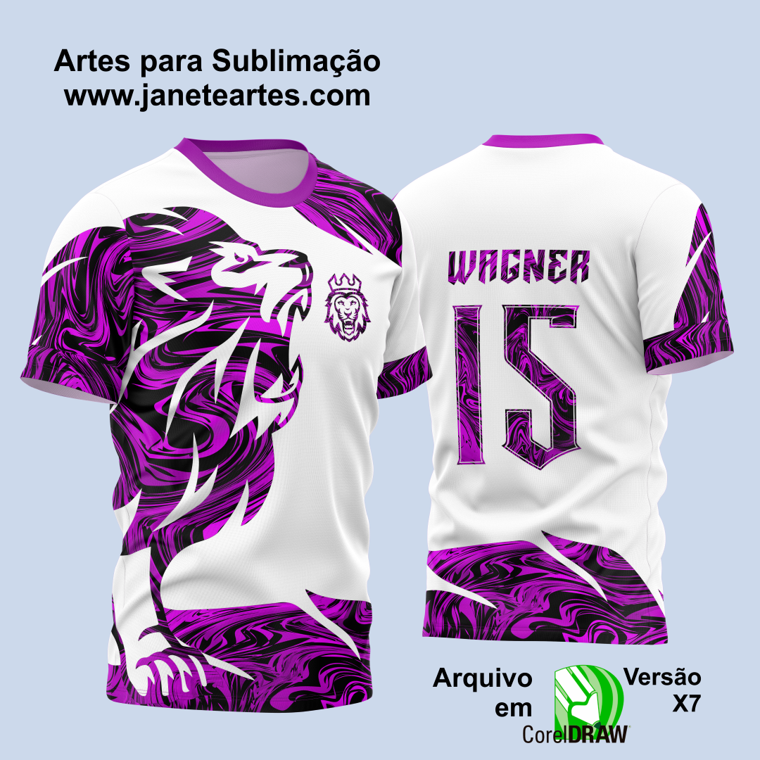 Arte Vetor Camisa Para InterClasse Leão Liquido Rosa