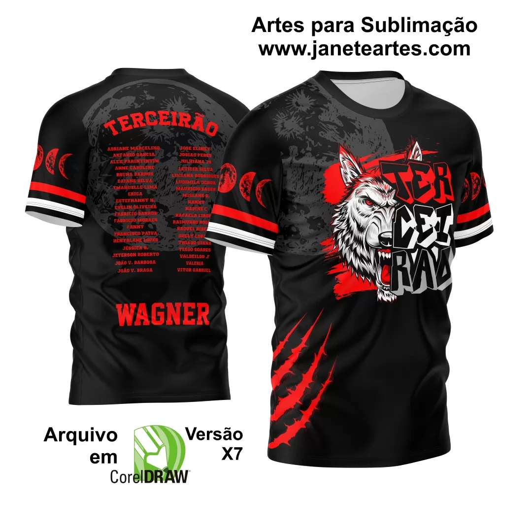 Arte Vetor Camisa Terceirão 2024 Lobo Branco