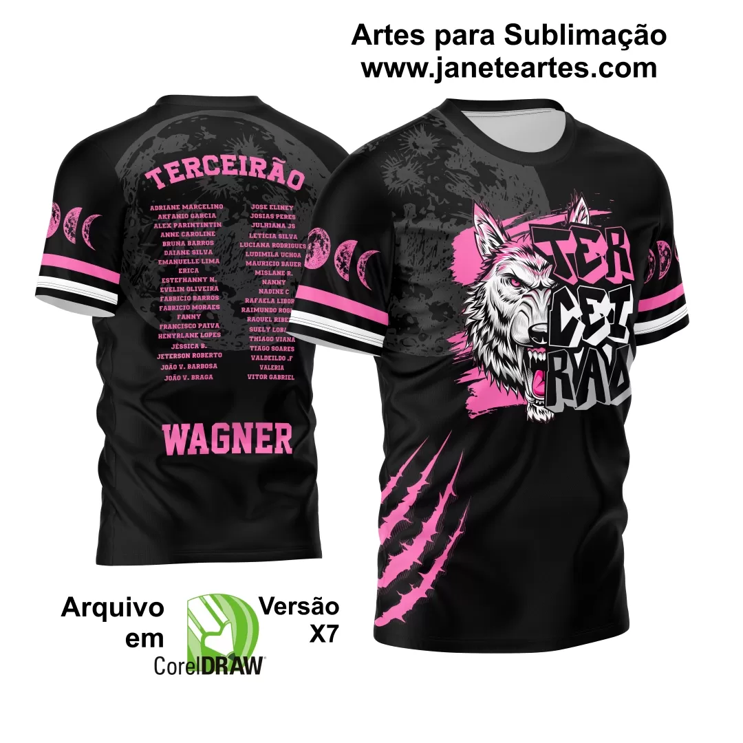 Arte Vetor Camisa Terceirão 2024 Lobo Branco