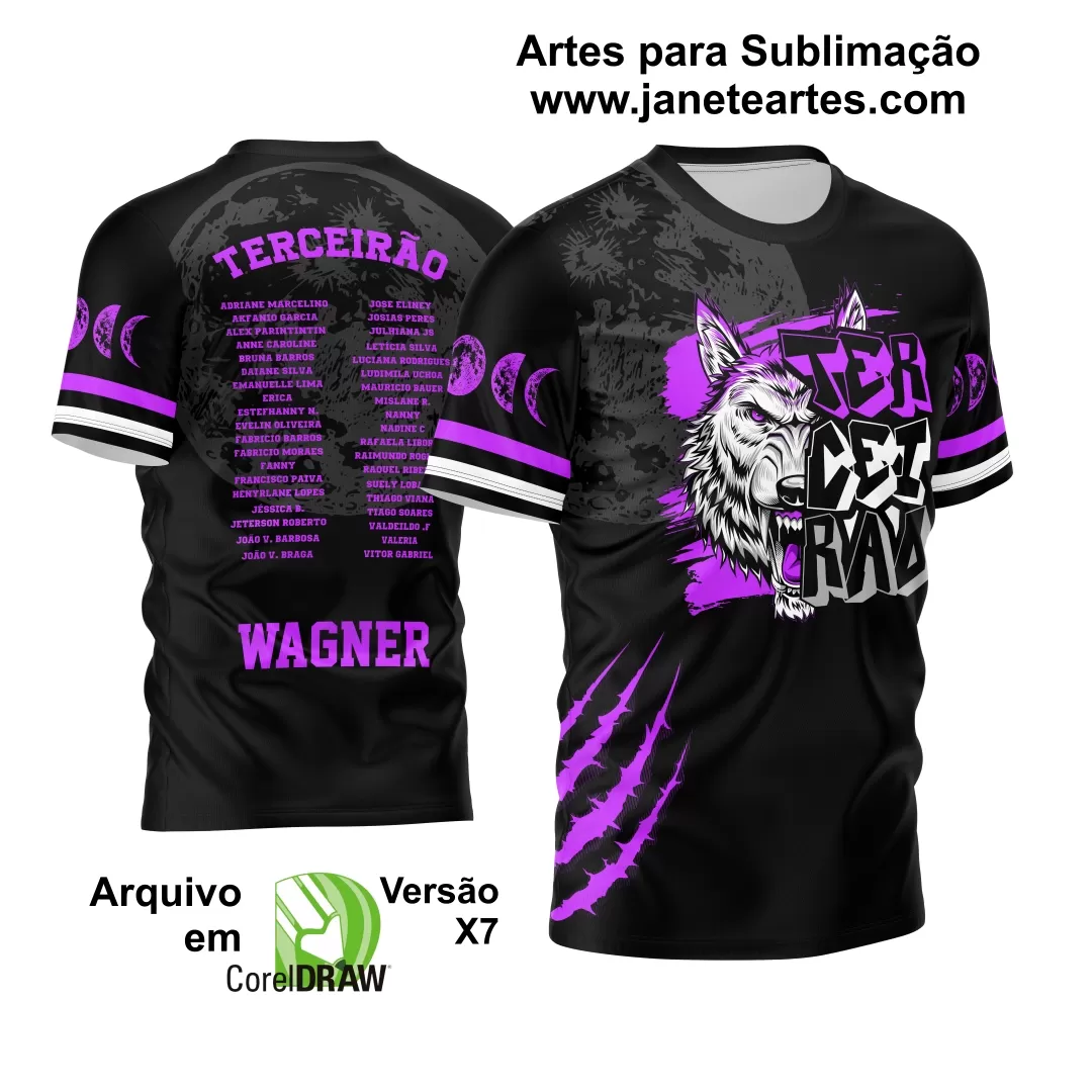 Arte Vetor Camisa Terceirão 2024 Lobo Branco