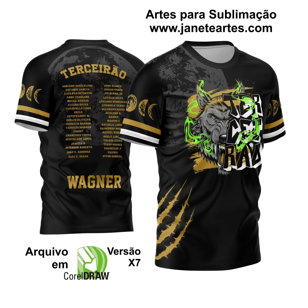 Arte Vetor Camisa Terceirão 2024 Lobo da Lua Modelo 07