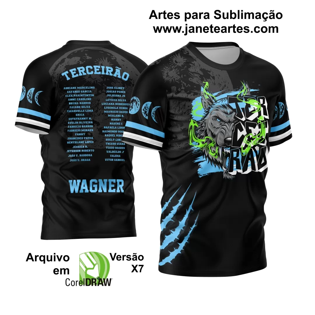 Arte Vetor Camisa Terceirão 2024 Lobo da Lua Modelo 10