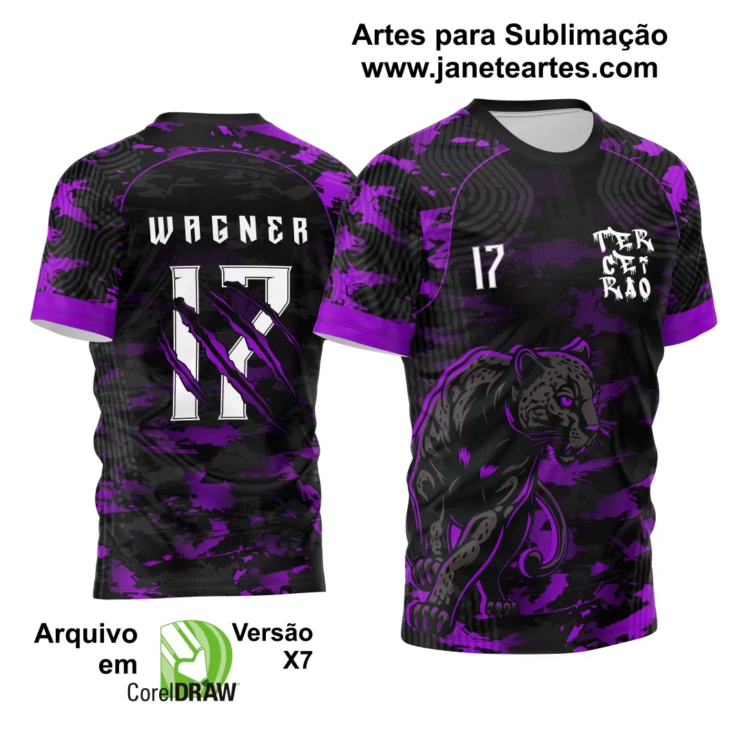 Arte Vetor Camisa Terceirão 2024 Pantera Negra Camuflagem