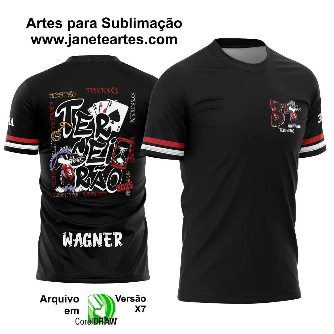 Arte Vetor Camisa Terceirão Pernalonga 2025 | Janete Artes Arte Vetor Camisa Terceirão Pernalonga 2025 - Janete Artes
