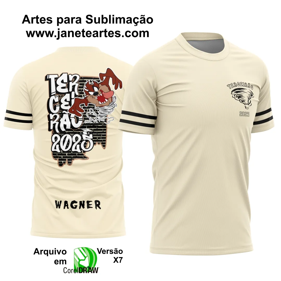 Arte Vetor Camisa Terceirão Taz Mania 2025 - Janete Artes