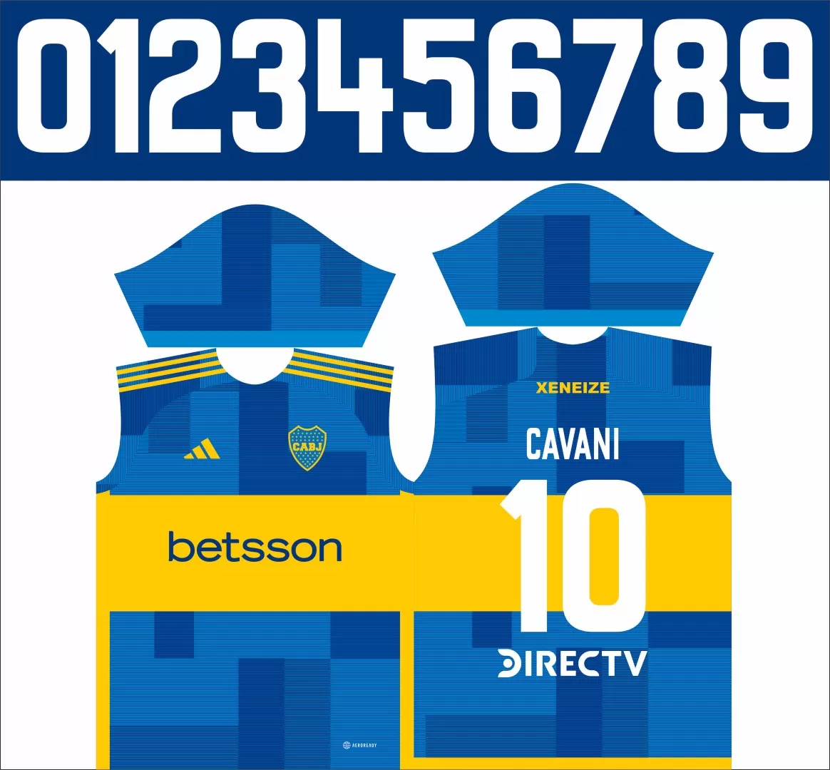 Arte Vetor Camisa Time Boca Juniors Titular 2023-24 x7
