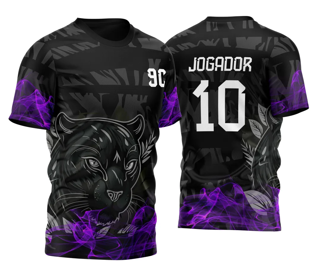 Arte Vetor Camisa de Interclasse Pantera Negra Roxa + Varias Cores