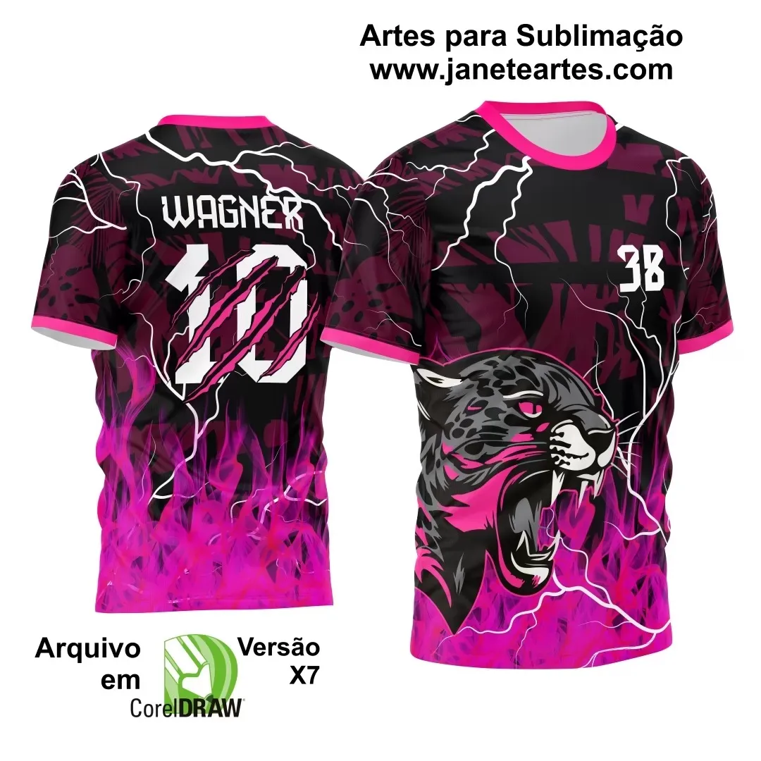 Arte Vetor Camisa de Interclasse Pantera Rosa 2025
