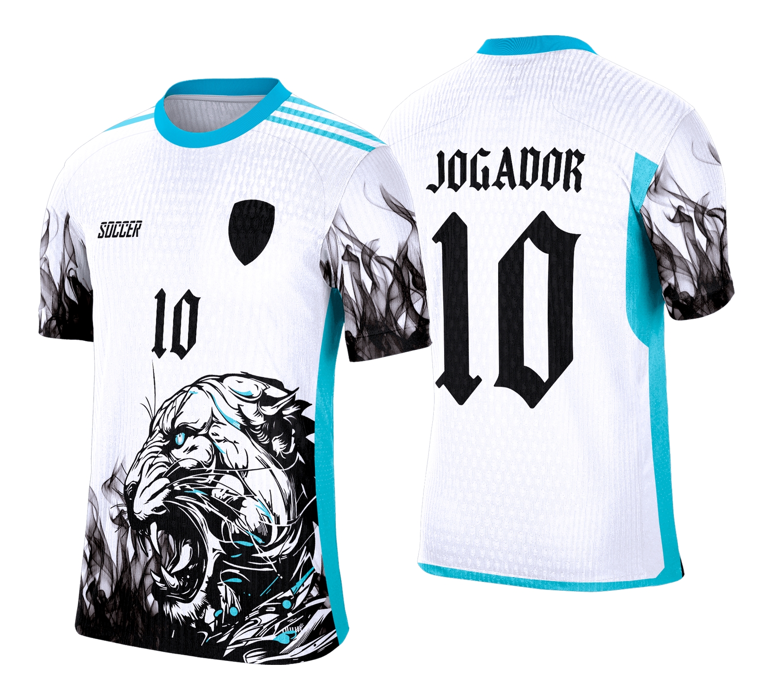 Camiseta unissex preta com logo no peito e estampa grande nas costas com tema Puma, Pantera, Onça e Jaguar, ideal para fãs de animais selvagens e estilo urbano.