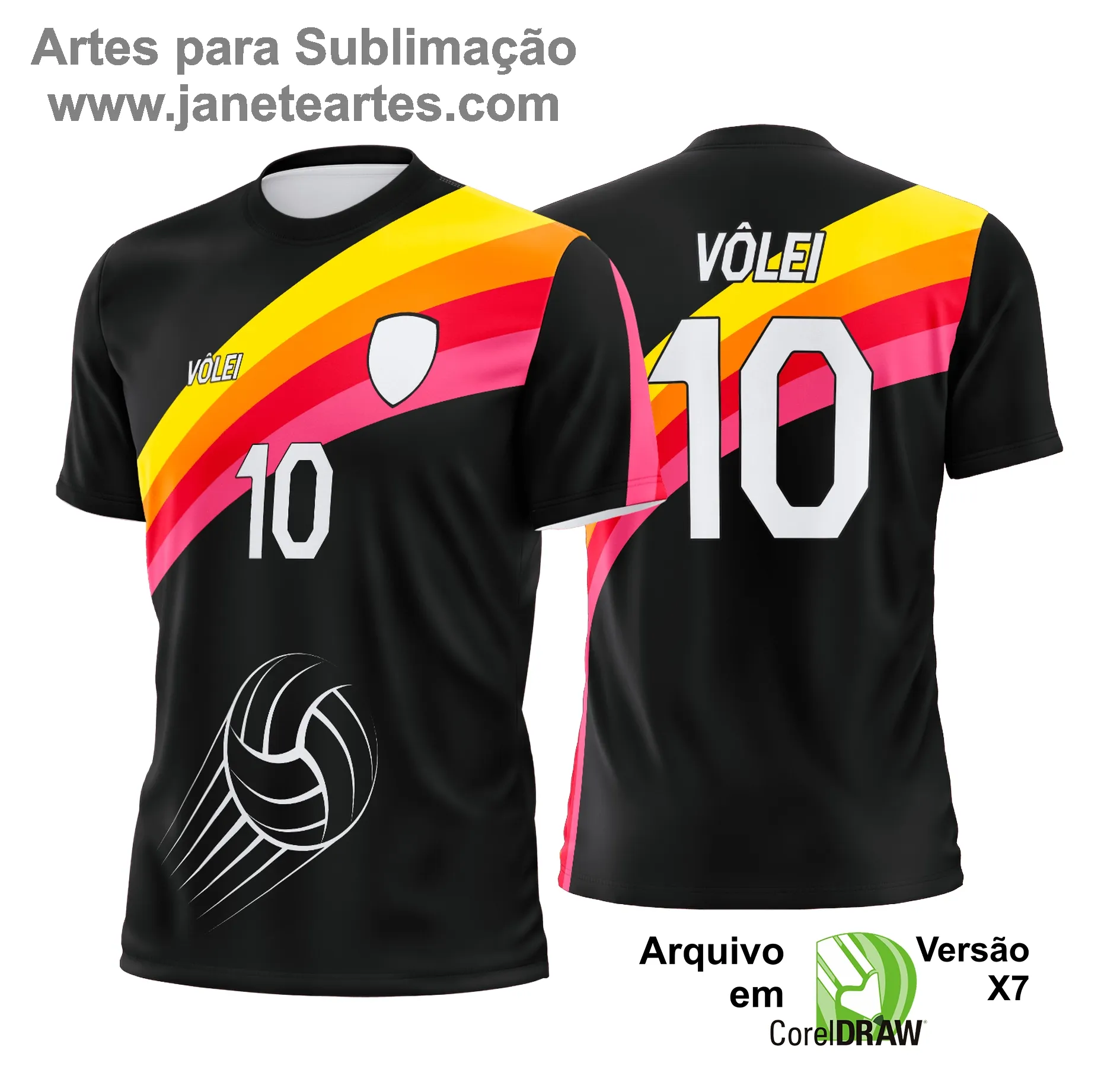 Arte Vetor Camisa de Vôlei - Estampa Camisa de Vôlei