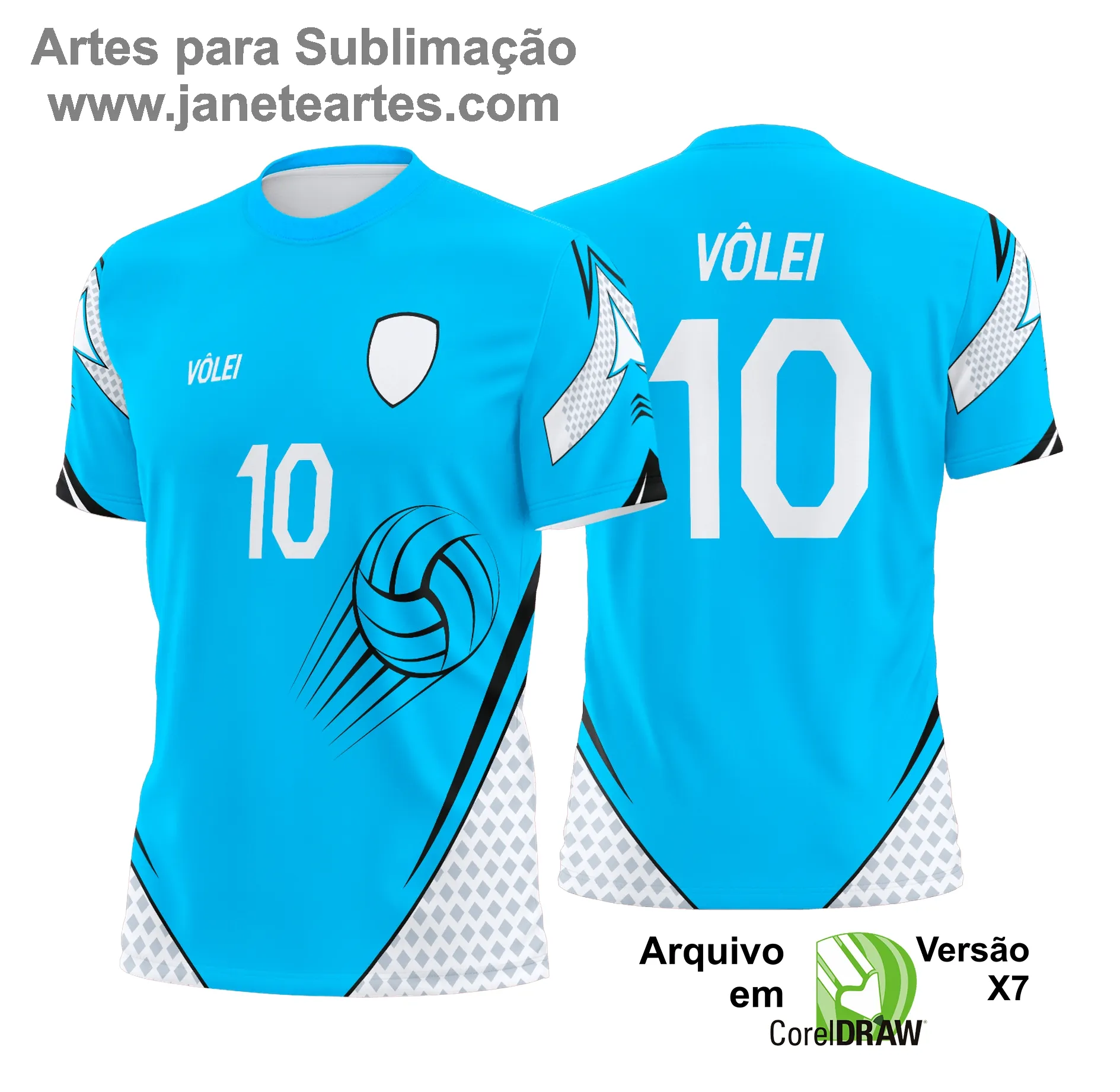 Arte Vetor Camisa de Vôlei - Estampa Camisa de Vôlei