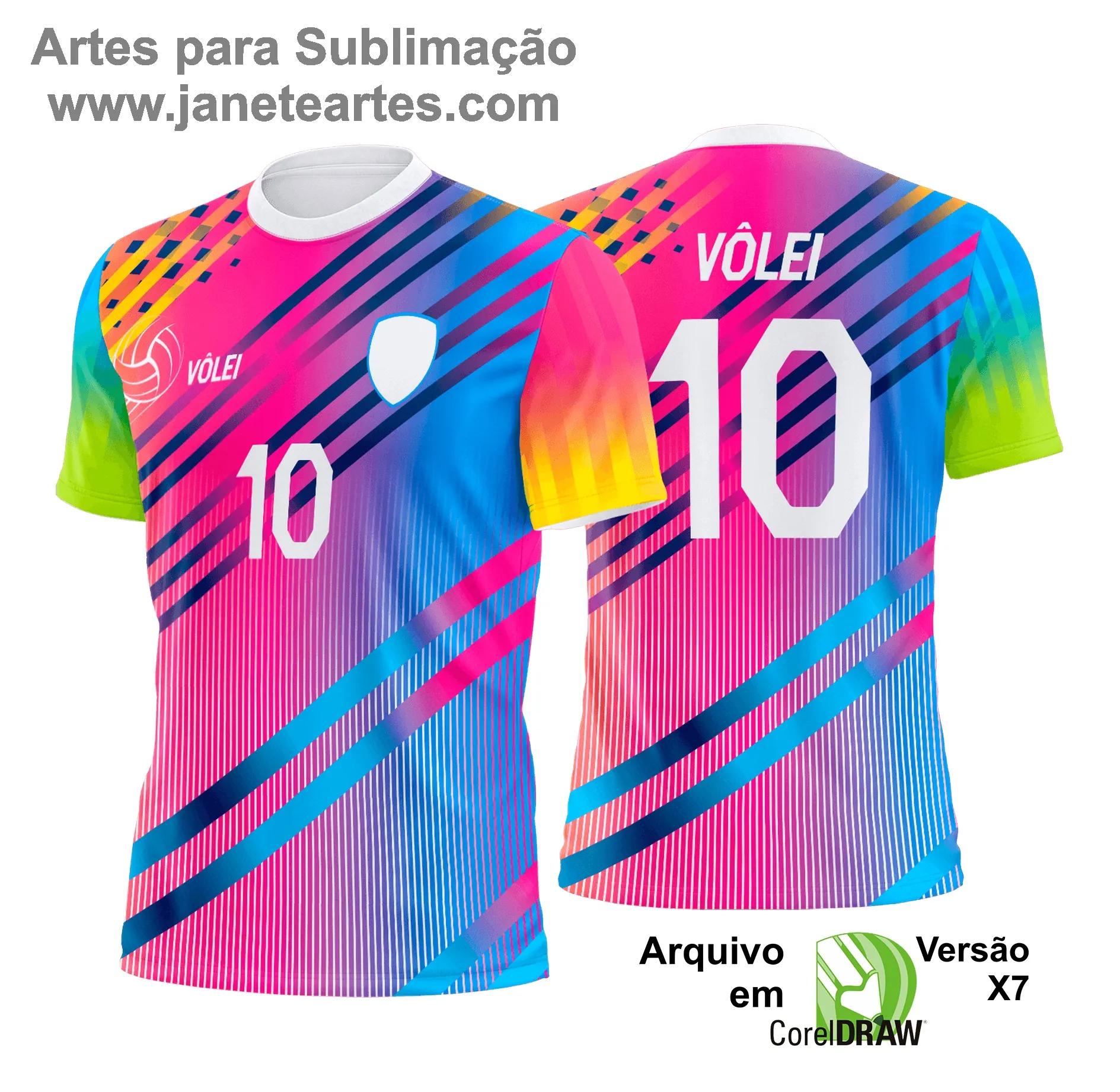 Arte Vetor Camisa de Vôlei - Estampa Camisa de Vôlei