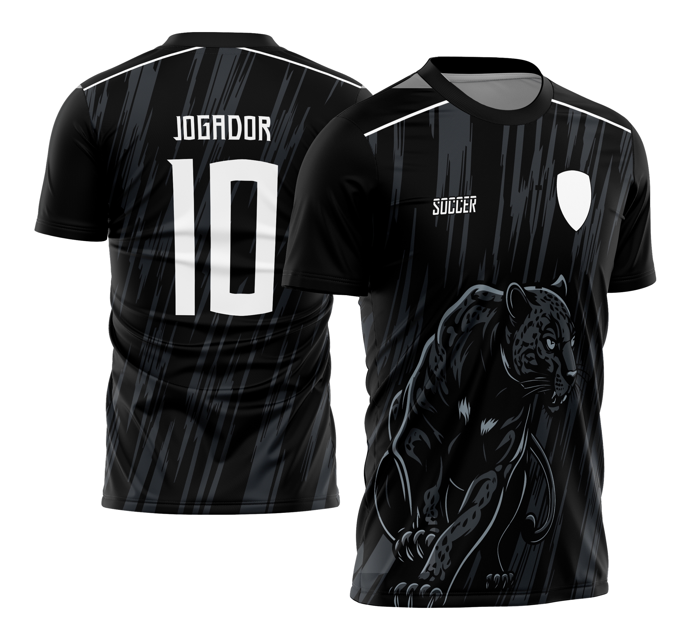 Arte Vetor Camisa para InterClasse Pantera Negra Fundo Rajado 2023
