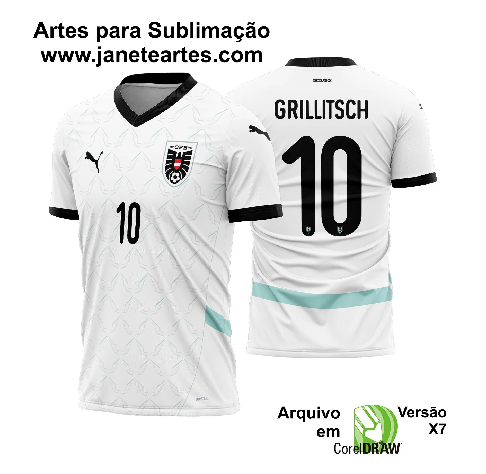 Arte Vetor Camisa Áustria Reserva 2024 - 2025