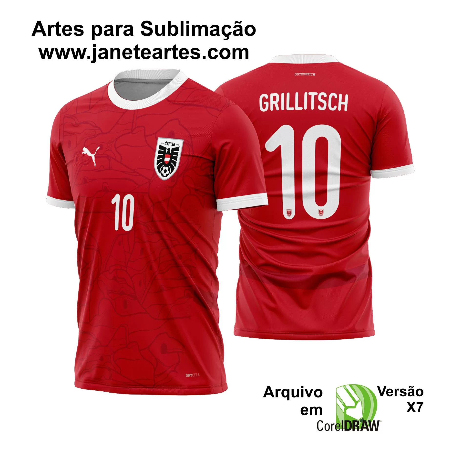 Arte Vetor Camisa Áustria Titular 2024 - 2025