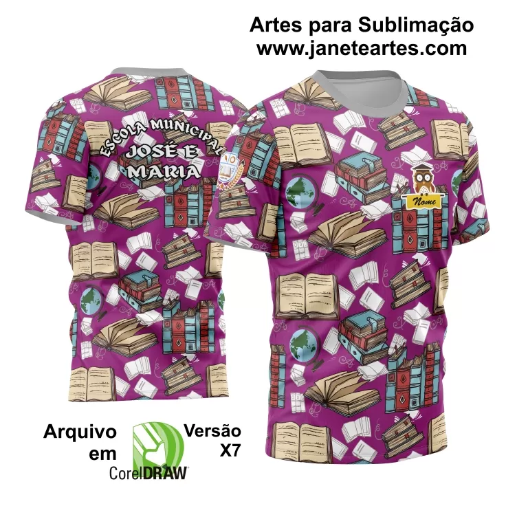 Arte Vetor Estampa Template Camisa Professora - Professor 2024 Modelo 20