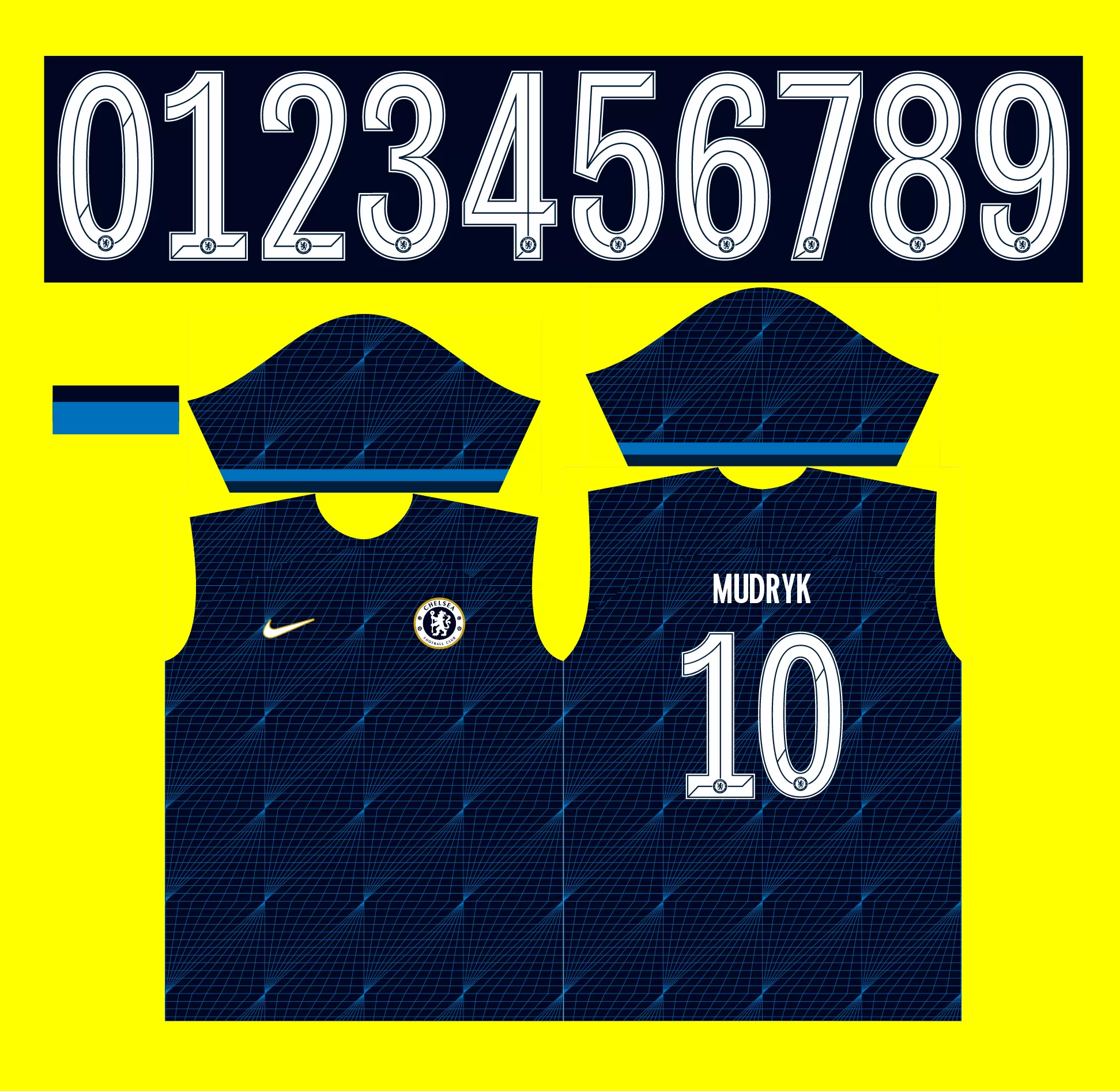 Arte Vetor Camisa Chelsea Pré-Jogo 2023 - 2024