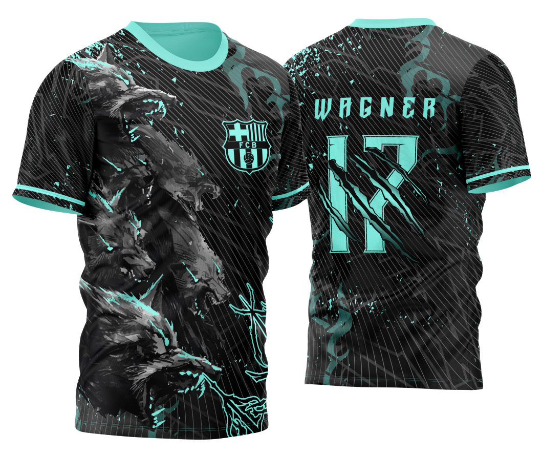 Arte Vetor Template Camisa de InterClasse Lobos em Ataque 2023