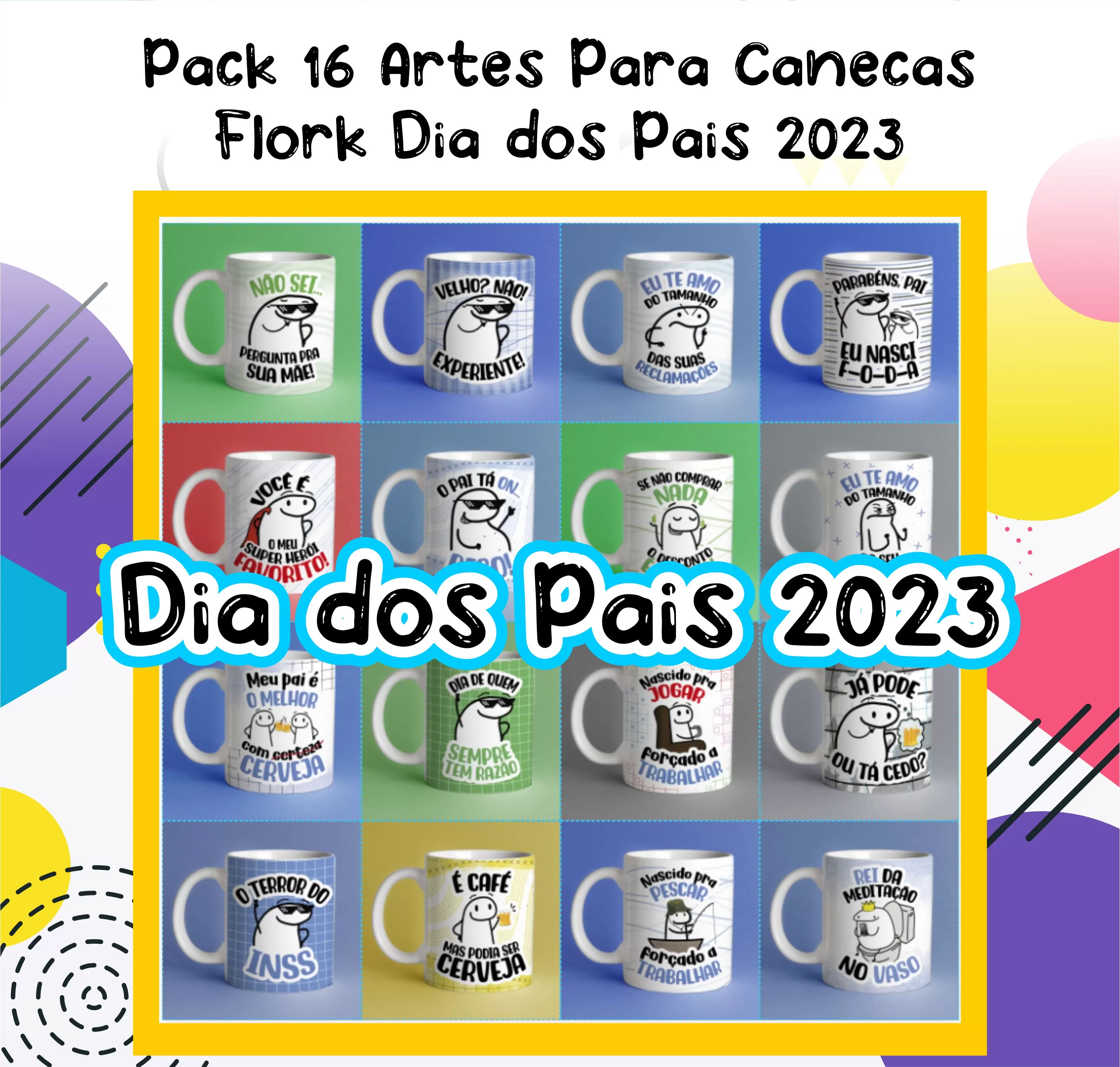 Caneca - Dia dos Pais - Caricatura Personalizada