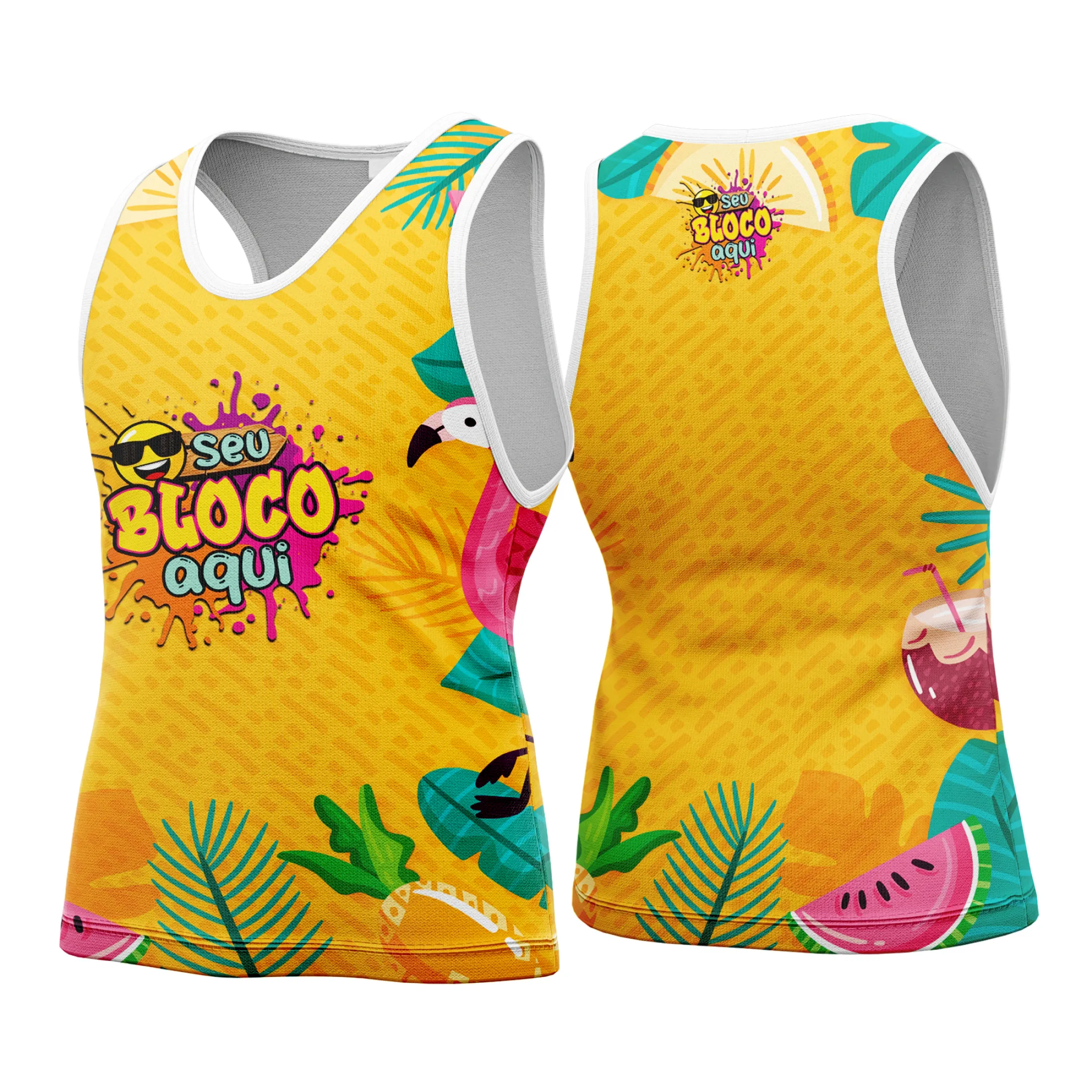 Camiseta unissex preta com logo no peito e estampa grande nas costas com tema Abadá Carnaval Personalizada 2026, perfeita para folia e festa.