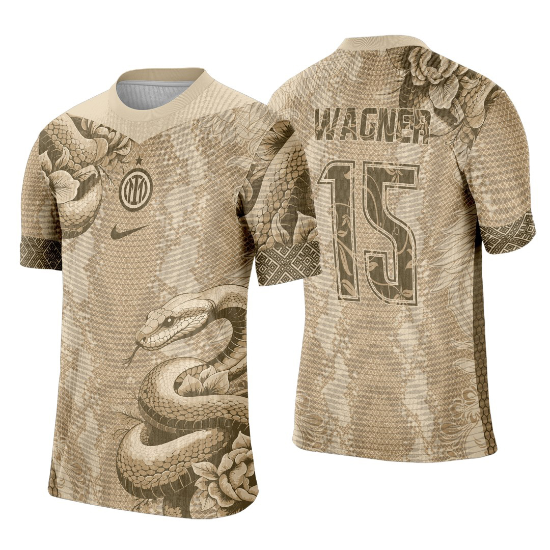 Camisa Interclasse Estampa Vetor Cobra Bege 2025 - 0248