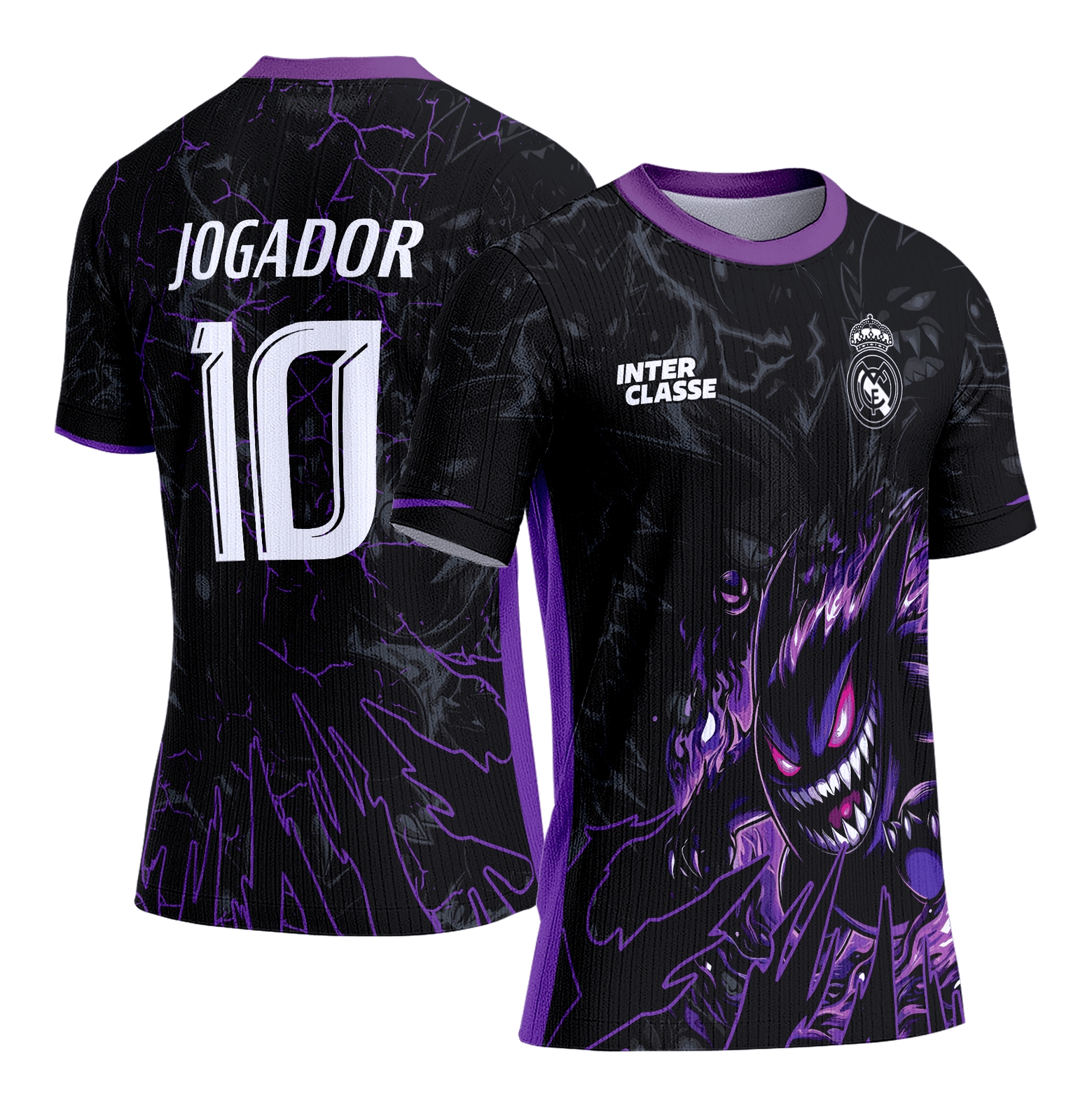 Camisa Interclasse Estampa Vetor Pokémon Gengar