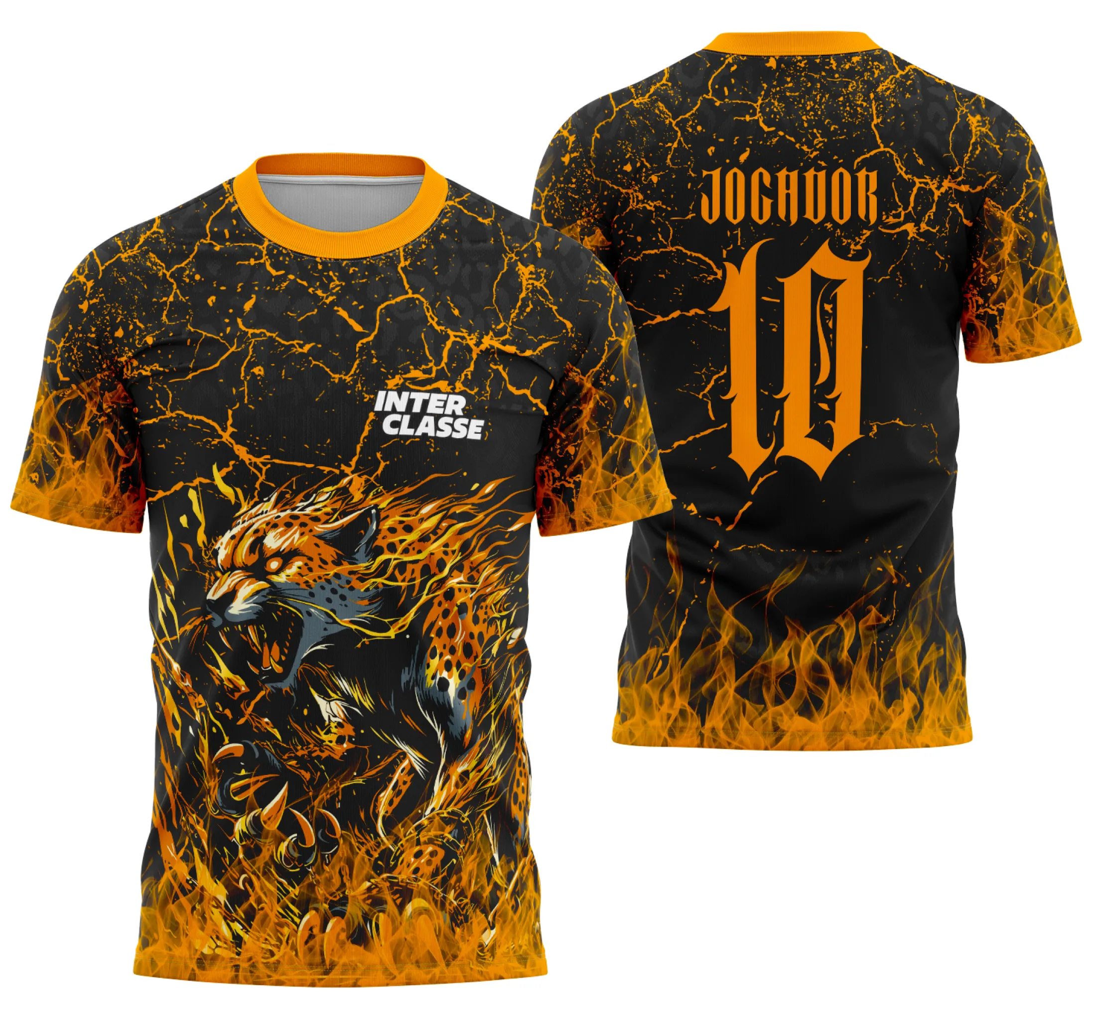 Camisa Interclasse Leopardo Dourado Premium