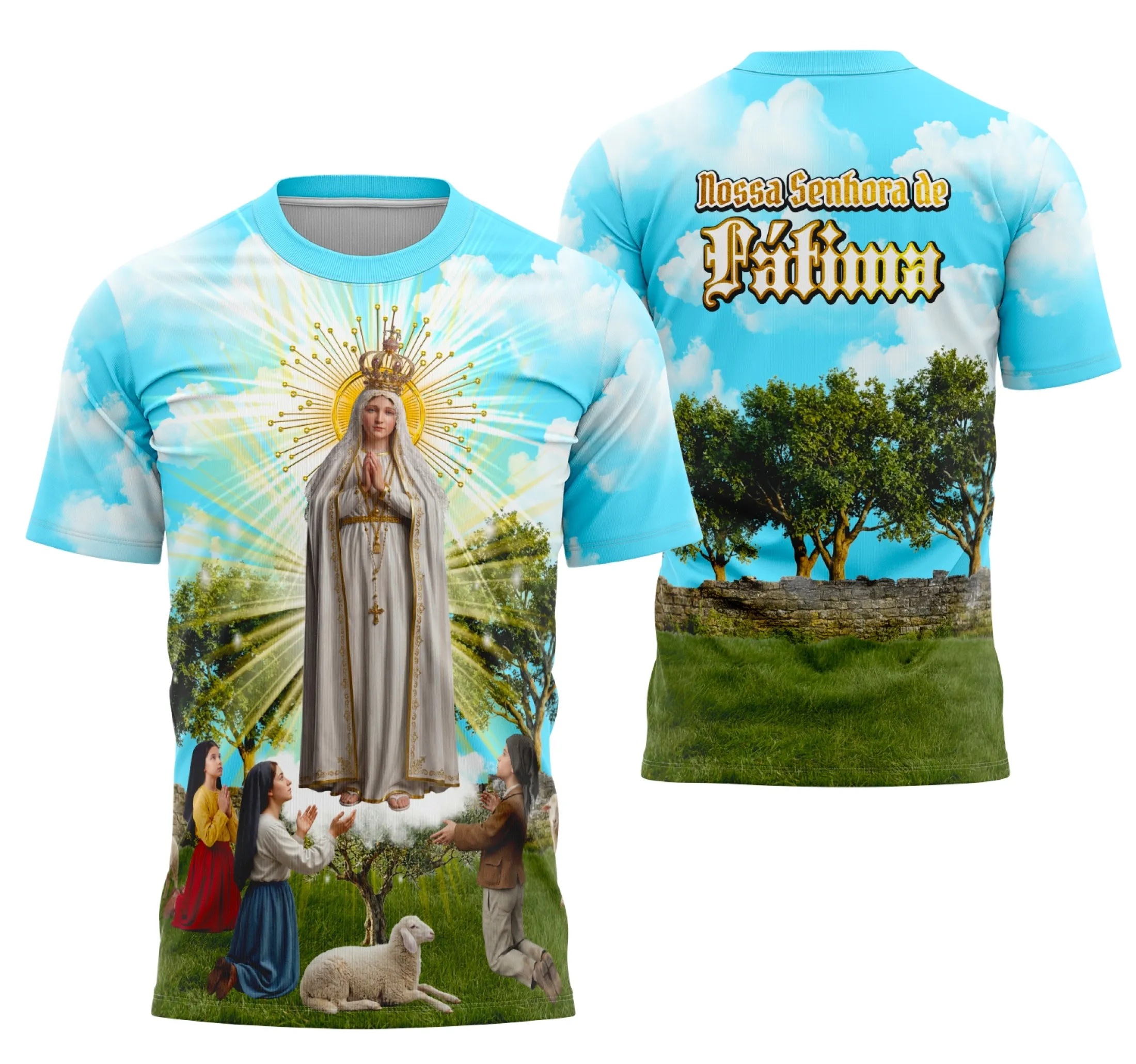 Camisa Nossa Senhora de Fátima Religião Fé e Devoção