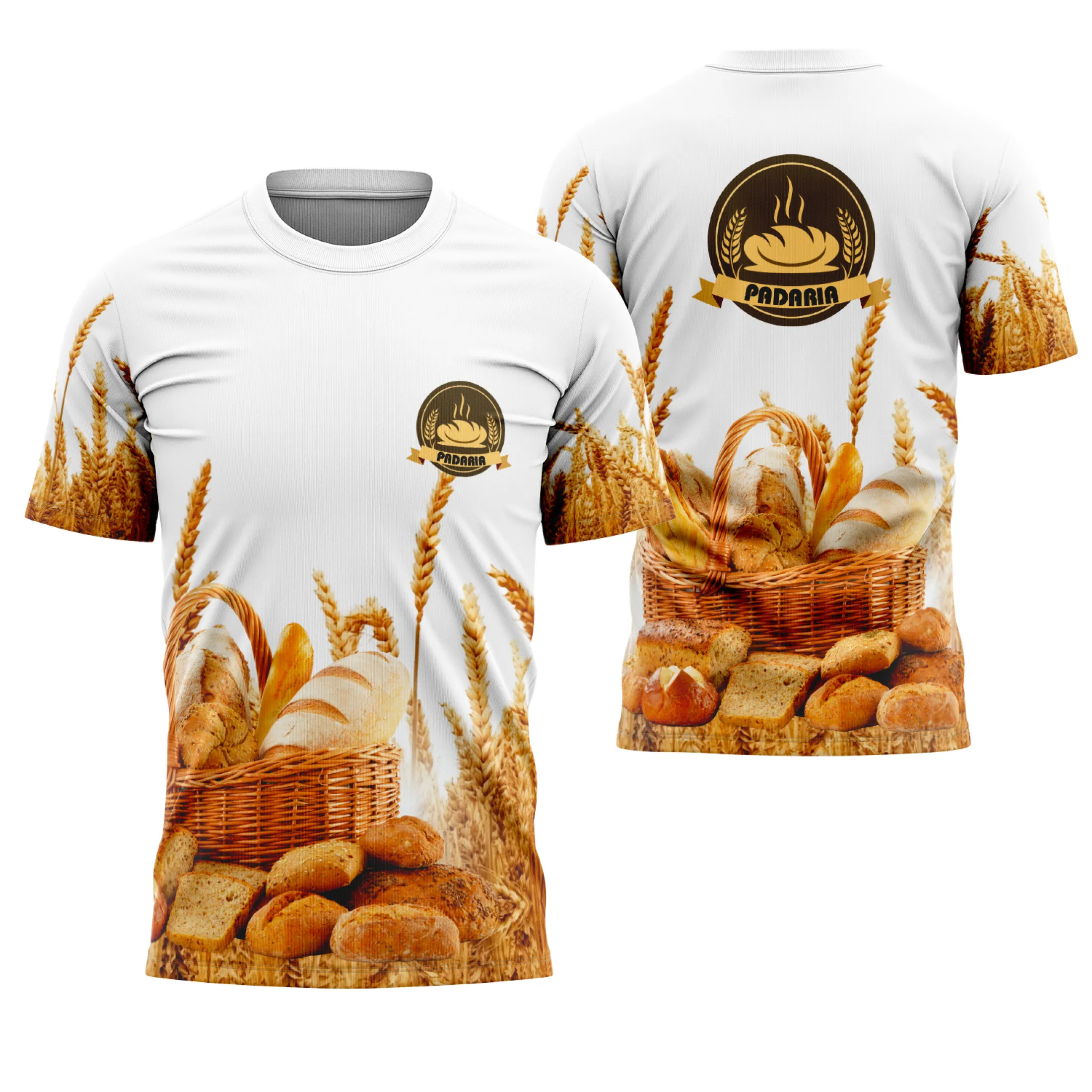 Arte Estampa Camisa Profissão - Padaria | Janete Artes Arte Estampa Camisa Profissão - Padaria - Janete Artes