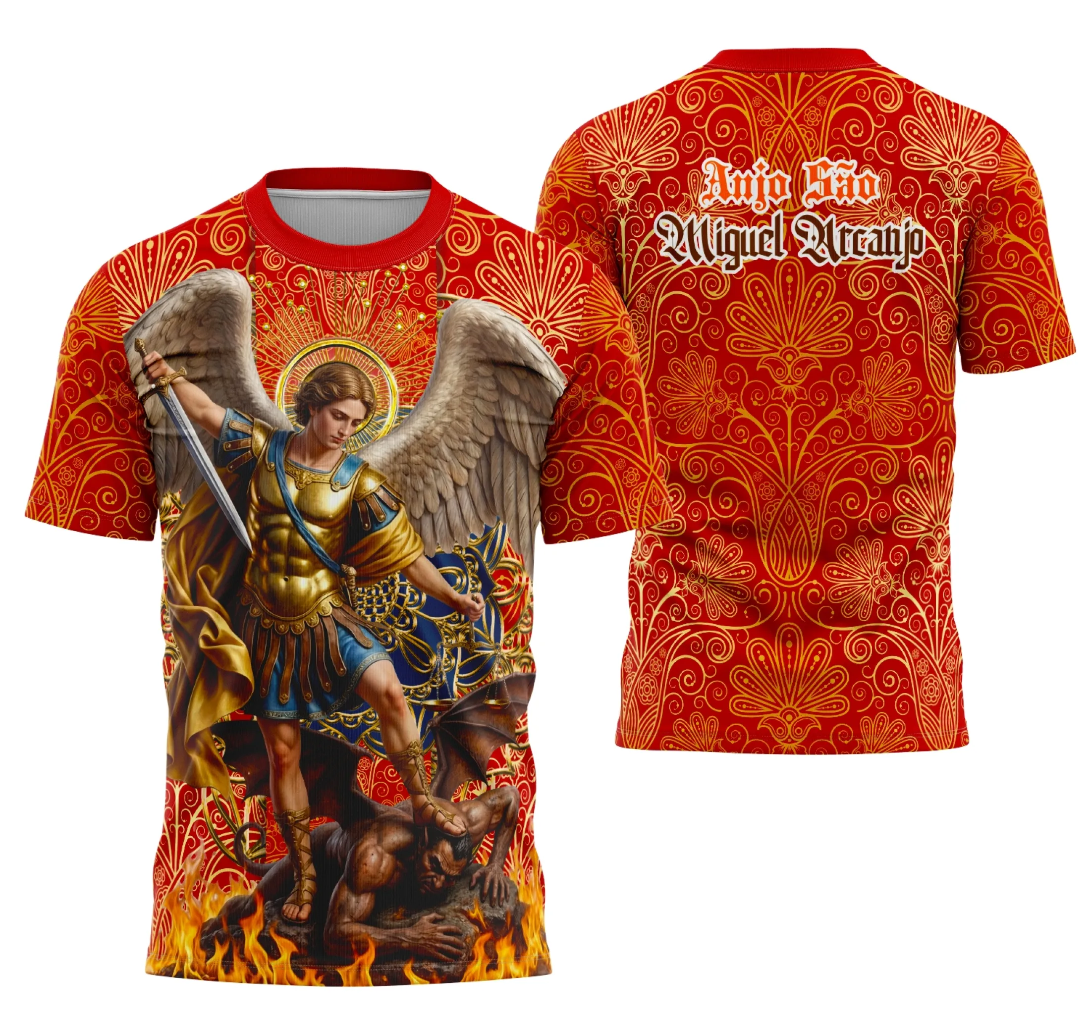 Camisa São Miguel Arcanjo Anjo Protetor Religião - Janete Artes