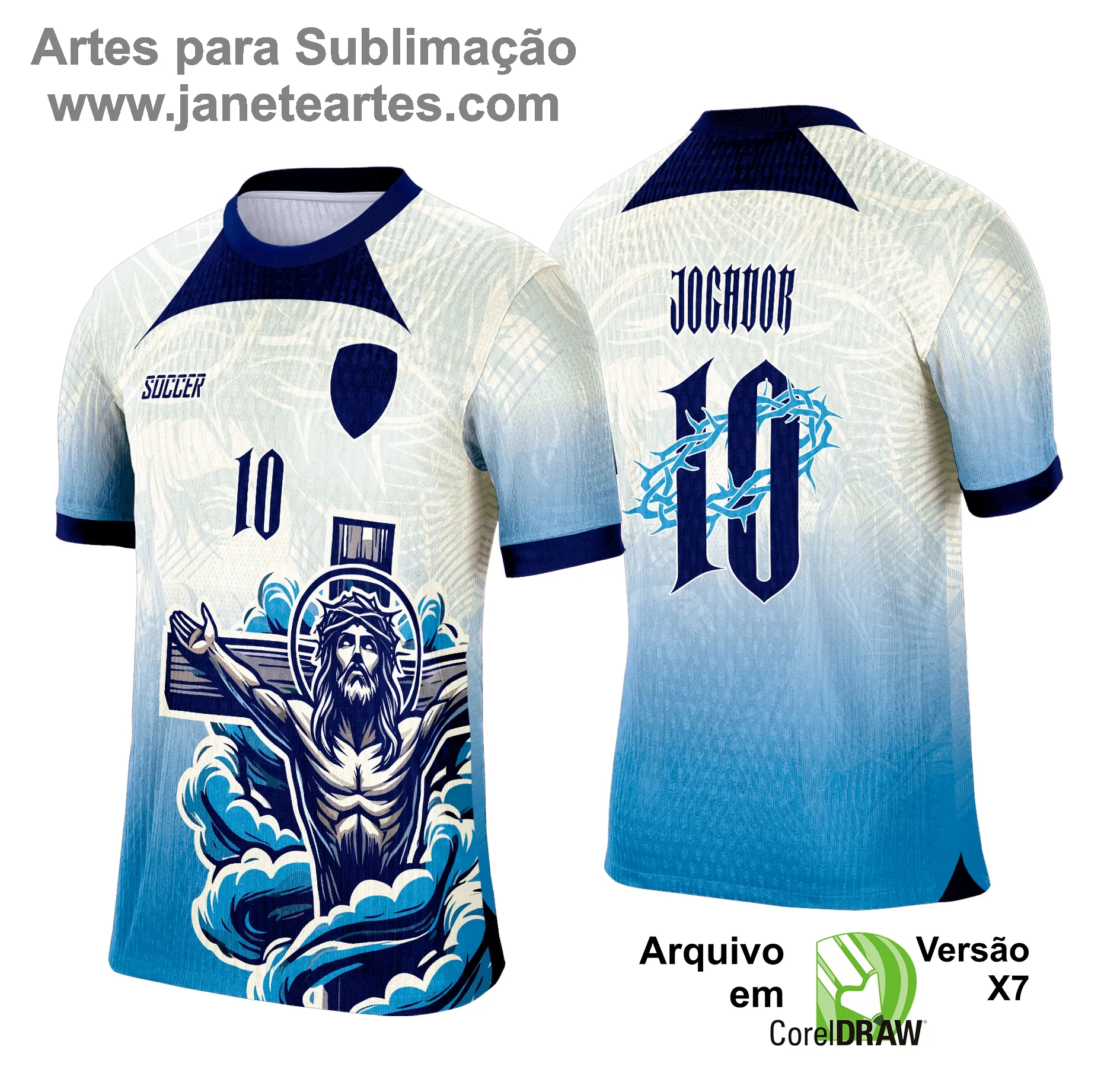 Camisa de Interclasse Jesus Cristo 2025 - Arte Vetor Template