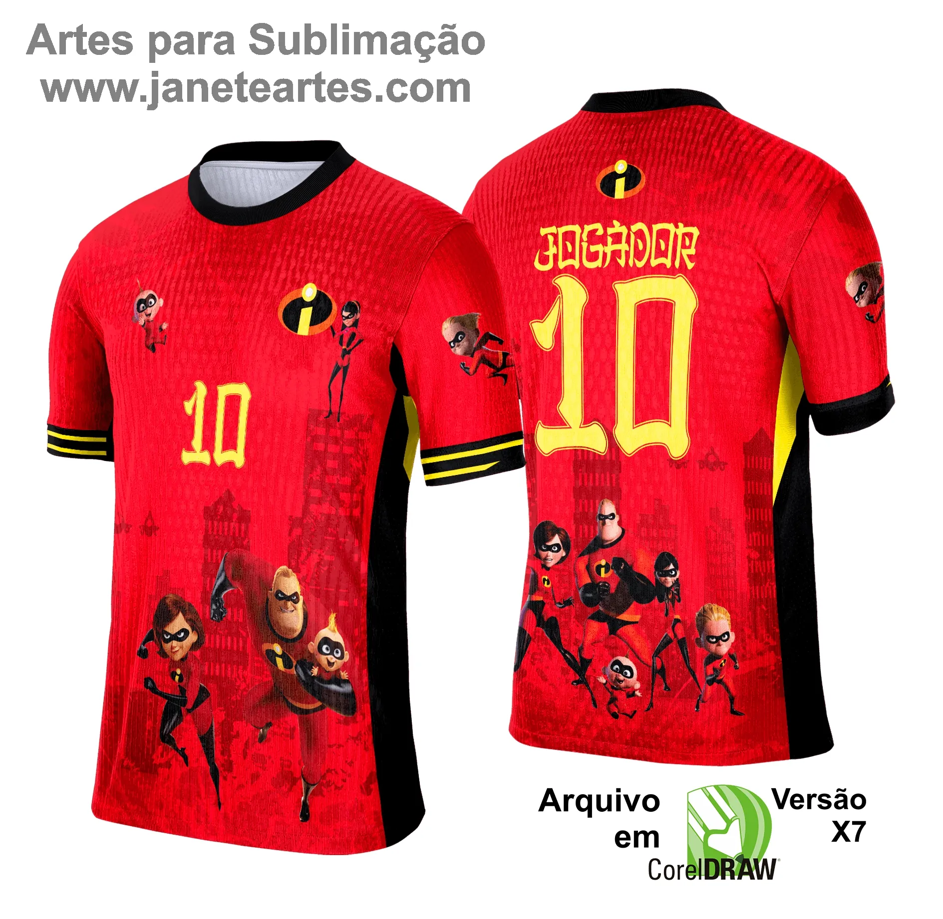 Camisa de Interclasse Os Incríveis 2025 - Arte Vetor Template