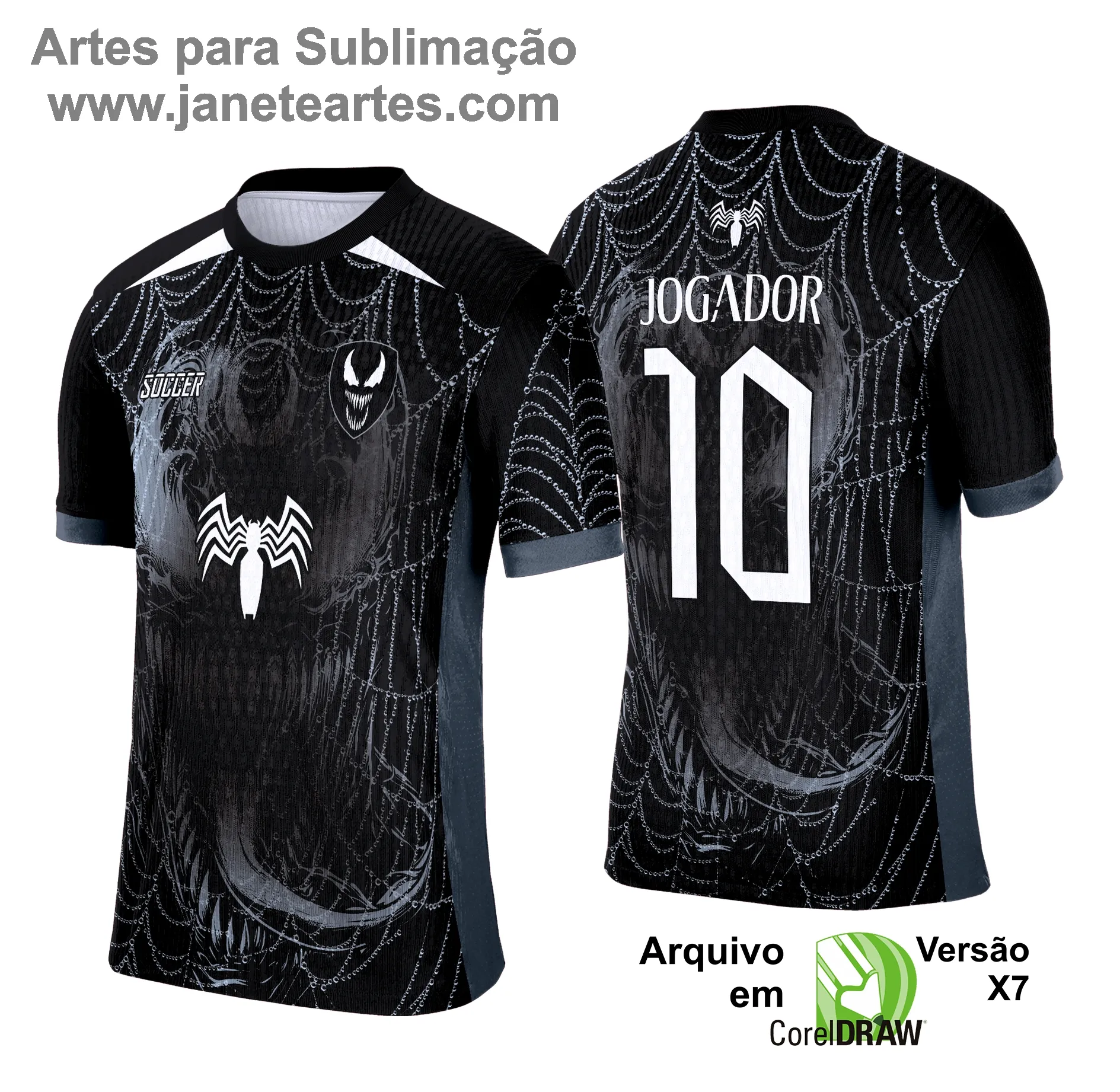 Camisa de Interclasse Venom 2025 - Arte Vetor Template | Janete Artes Camisa de Interclasse Venom 2025 - Arte Vetor Template - Janete Artes