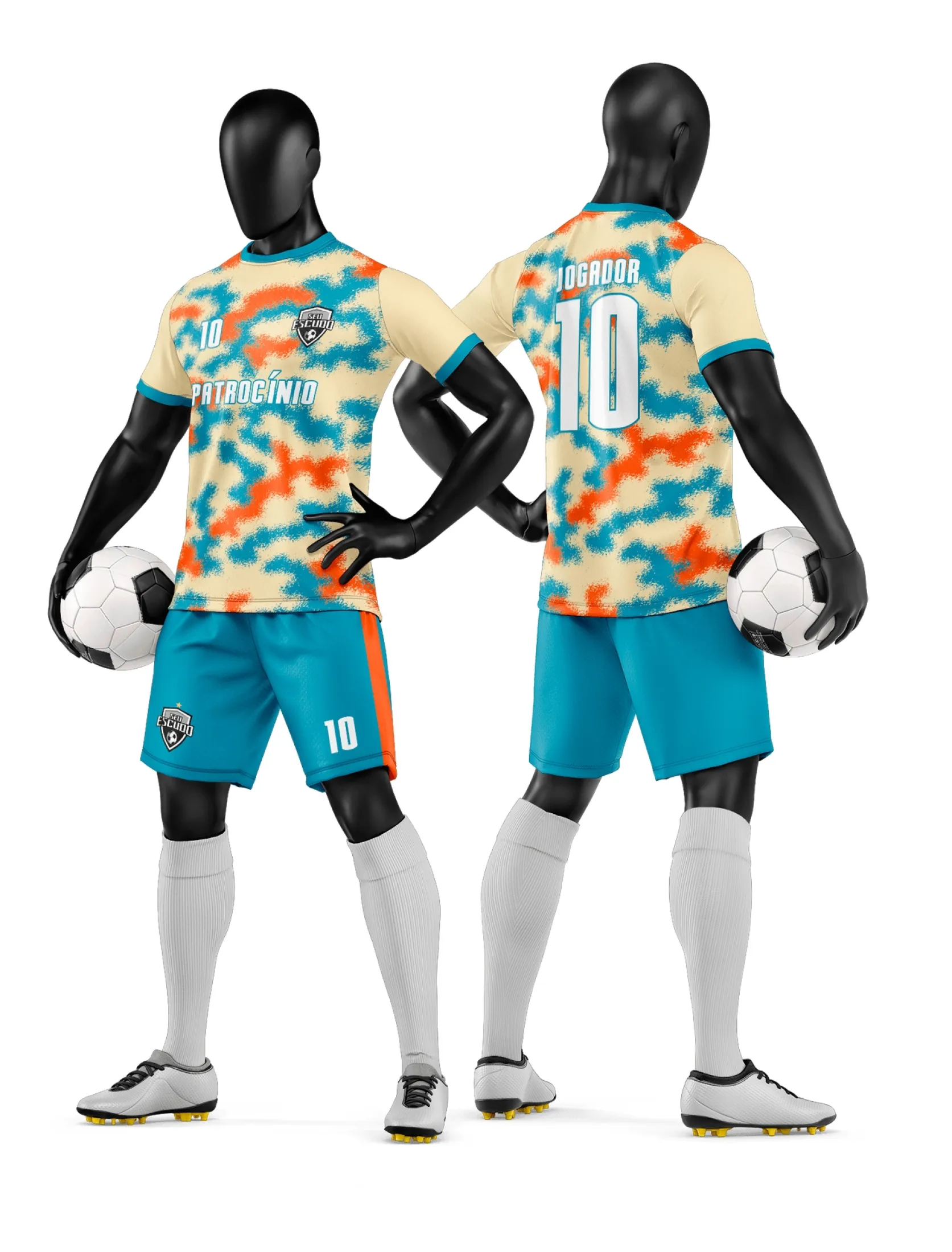 Arte Camisa e Short de Time de Futebol Amador - Janete Artes