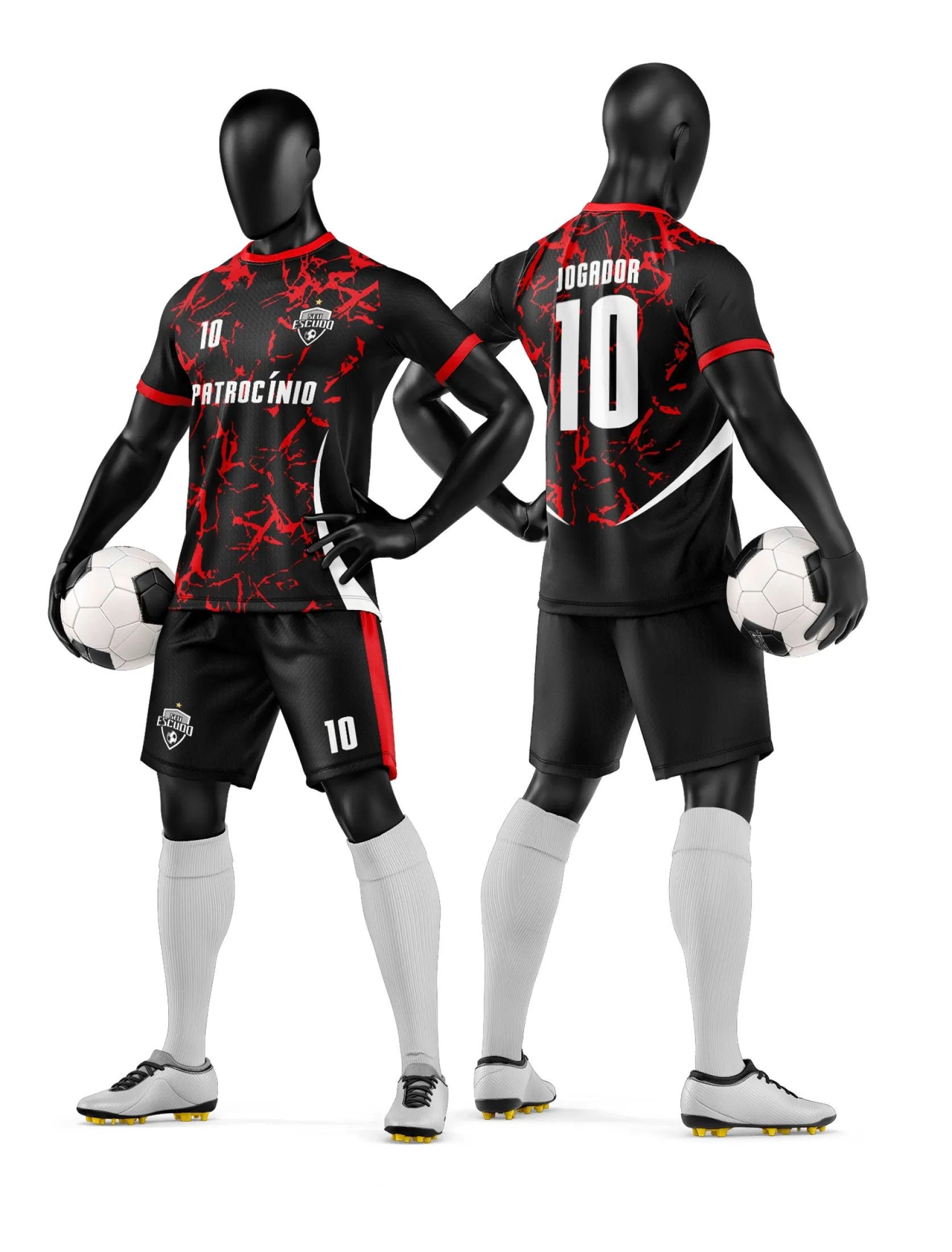 Arte Camisa e Short de Time de Futebol Amador - Janete Artes