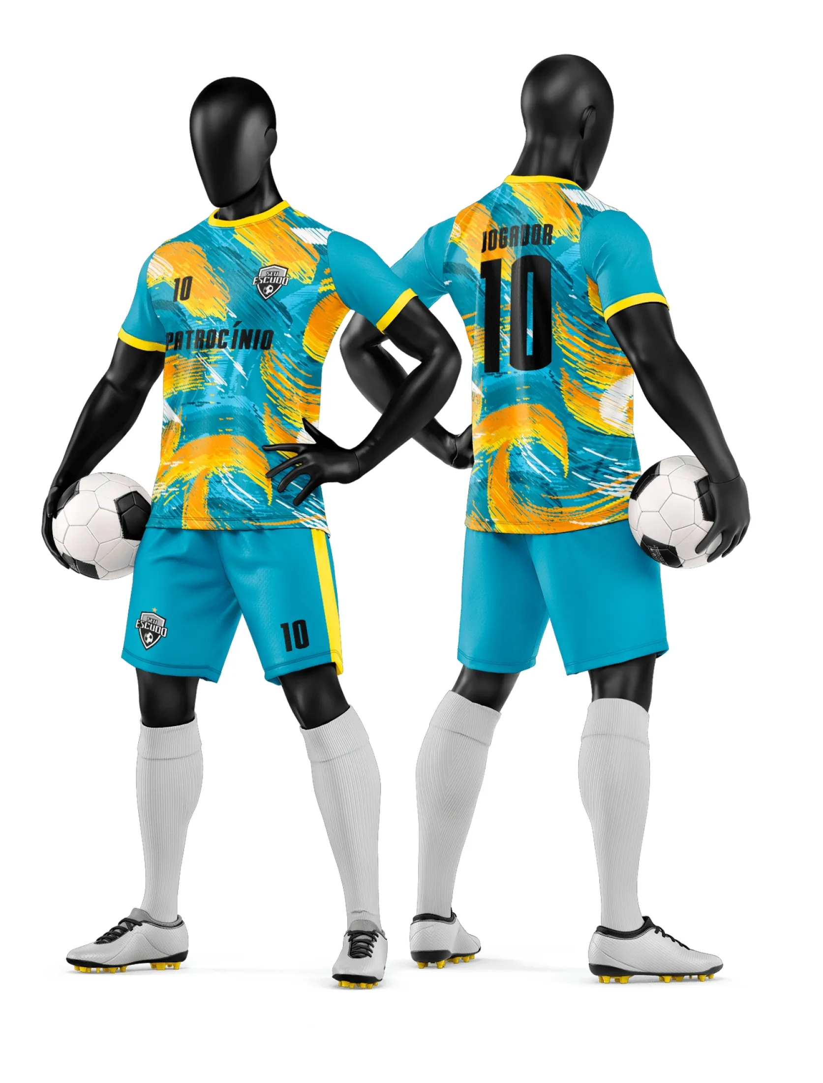 Arte Camisa e Short de Time de Futebol Amador - Janete Artes