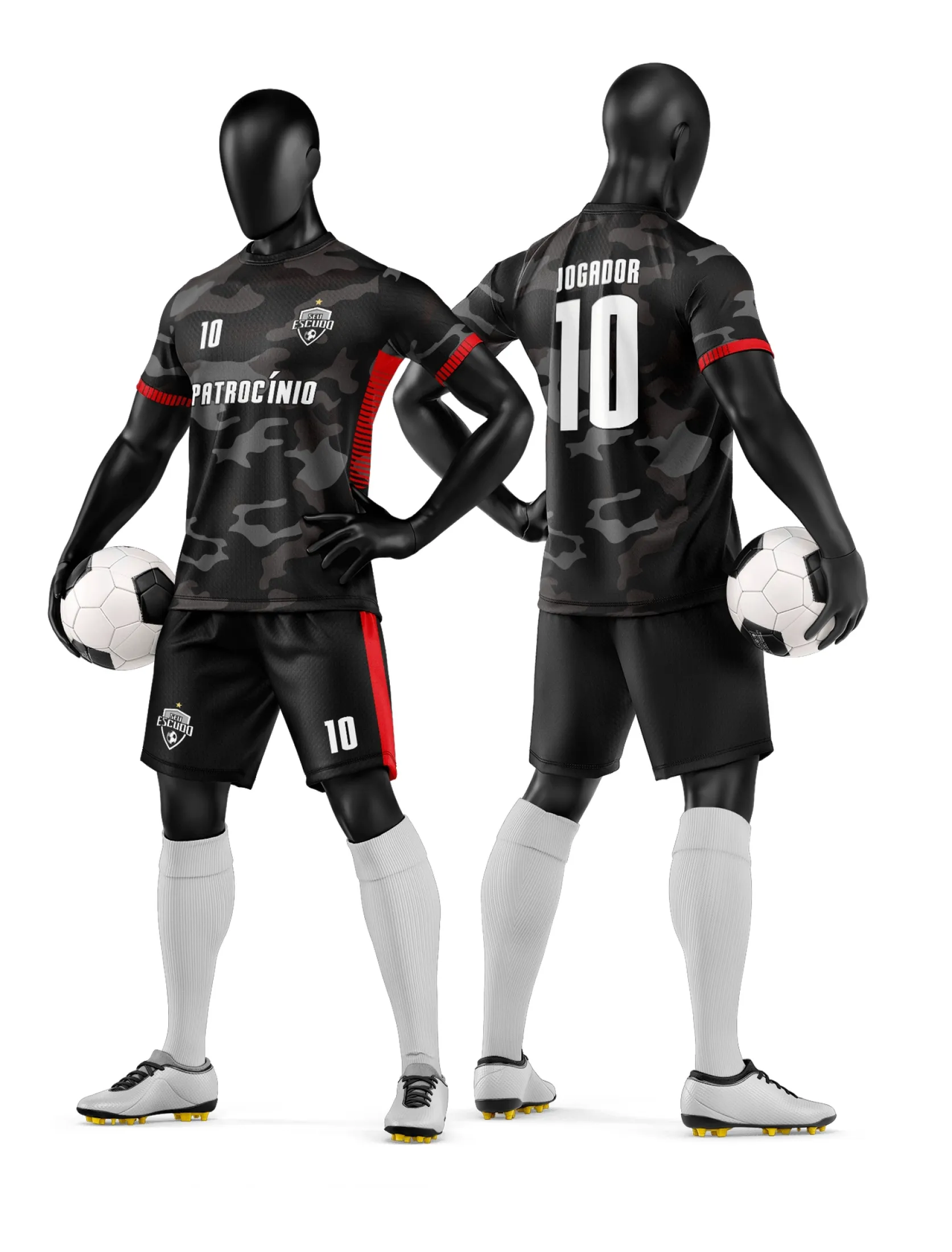 Arte Camisa e Short de Time de Futebol Amador - Janete Artes